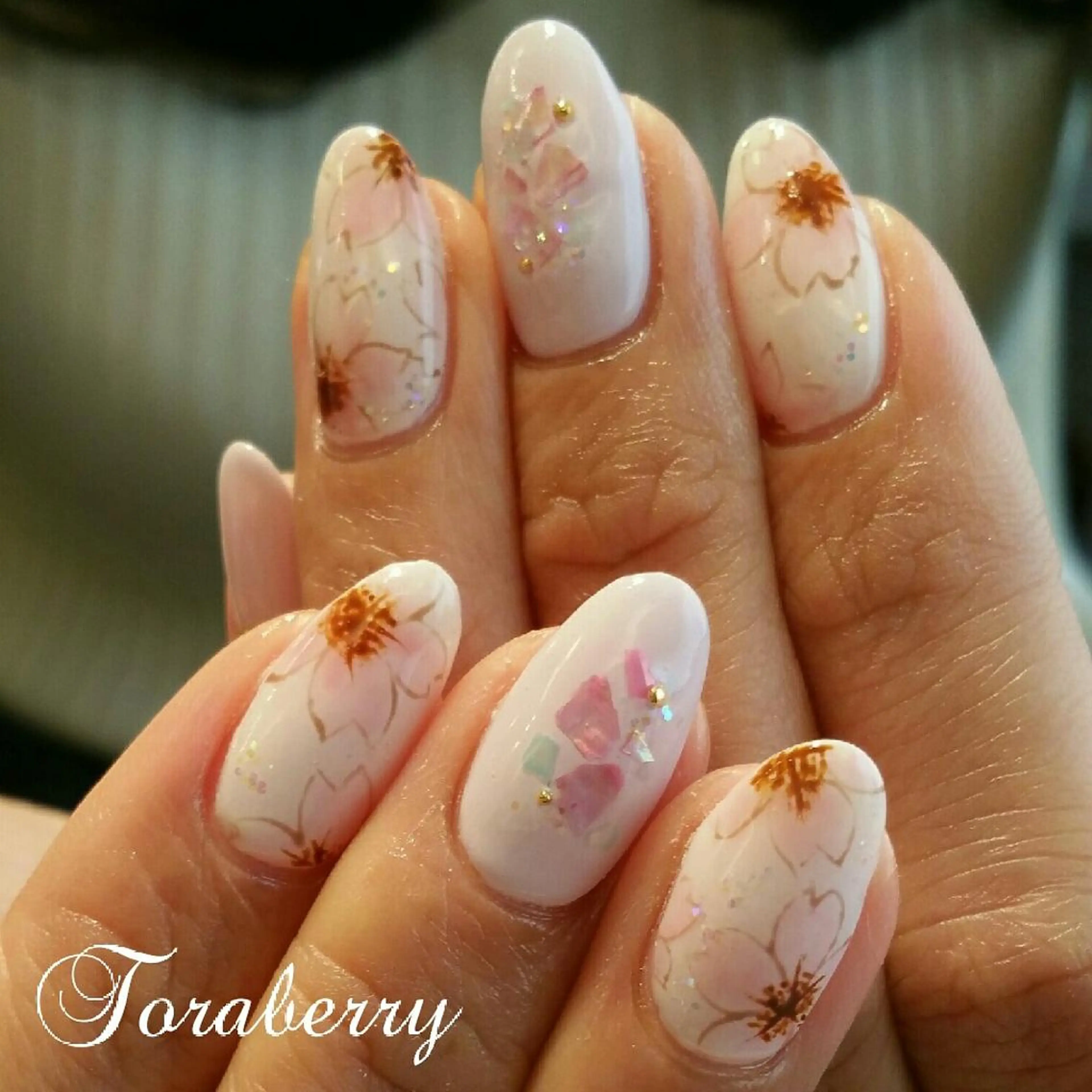 ネイル 桜ネイル 持ち込み ネイリスト なつみのネイルデザイン