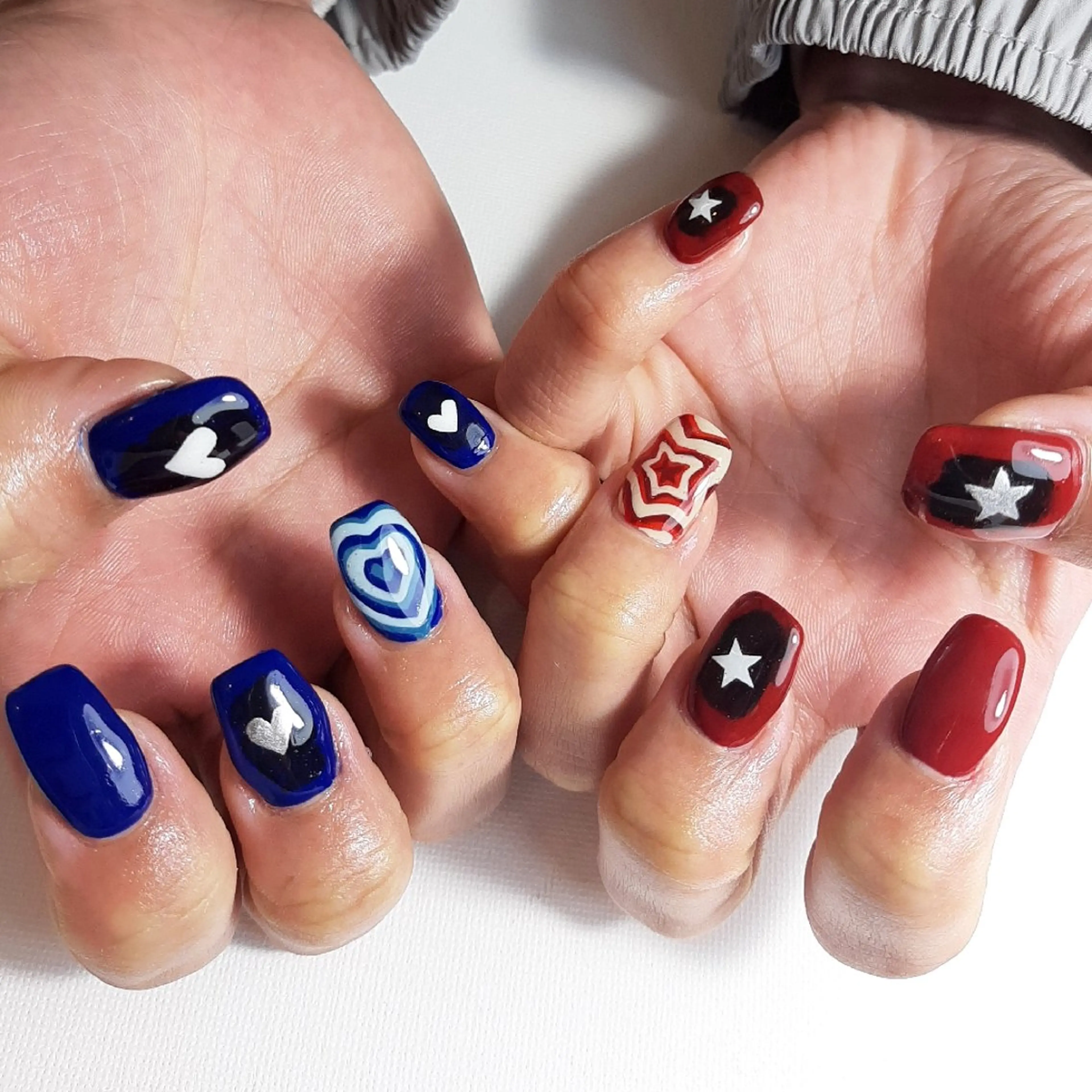 ネイル ジェルネイル ハート 持ち込み ショートネイル owlnail /持込みデザイン専門のネイルデザイン