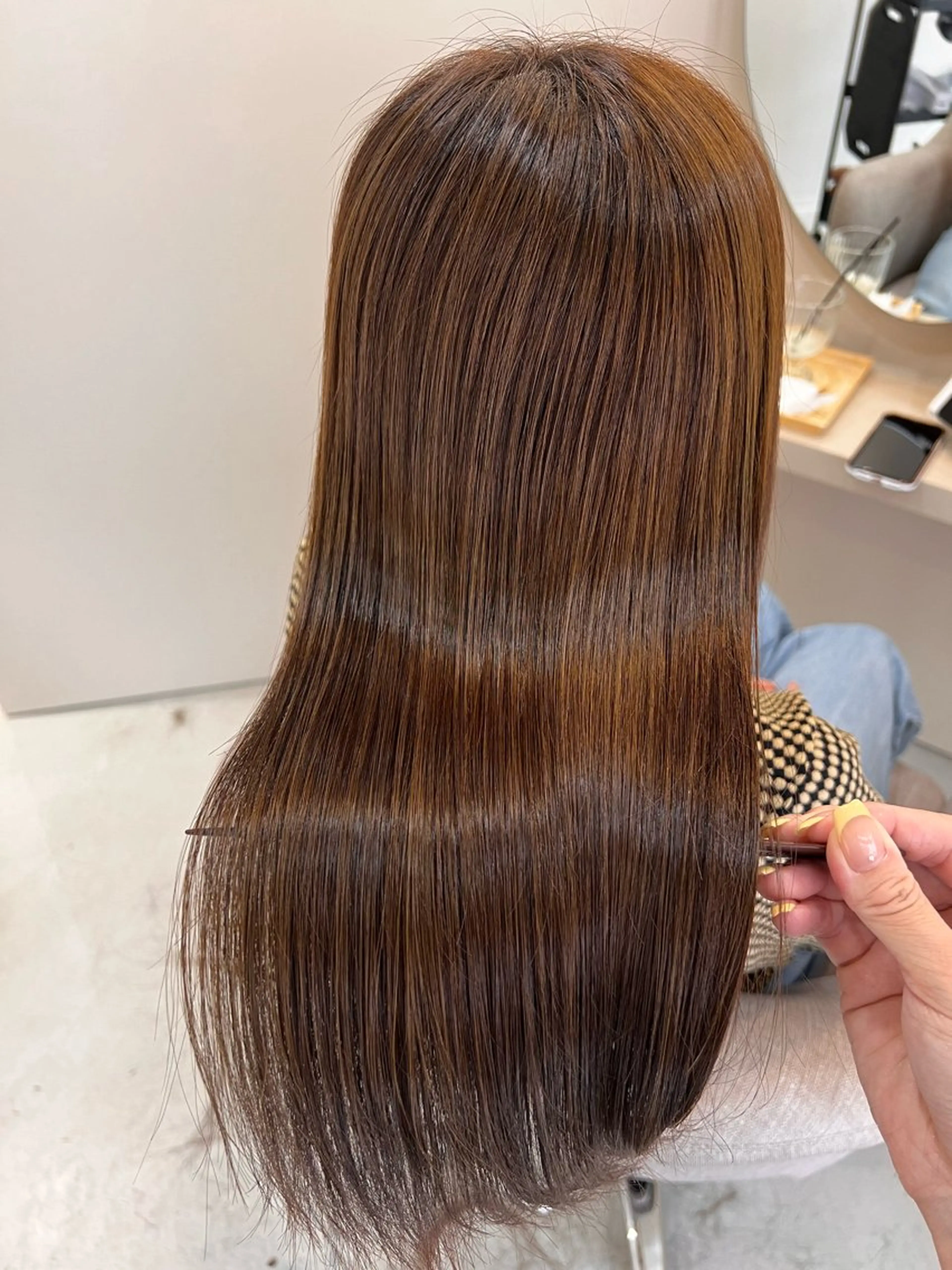 ロング カット ヘアカラー トリートメント ヘッドスパ MAHO/透明感 /艶髪のヘアスタイル