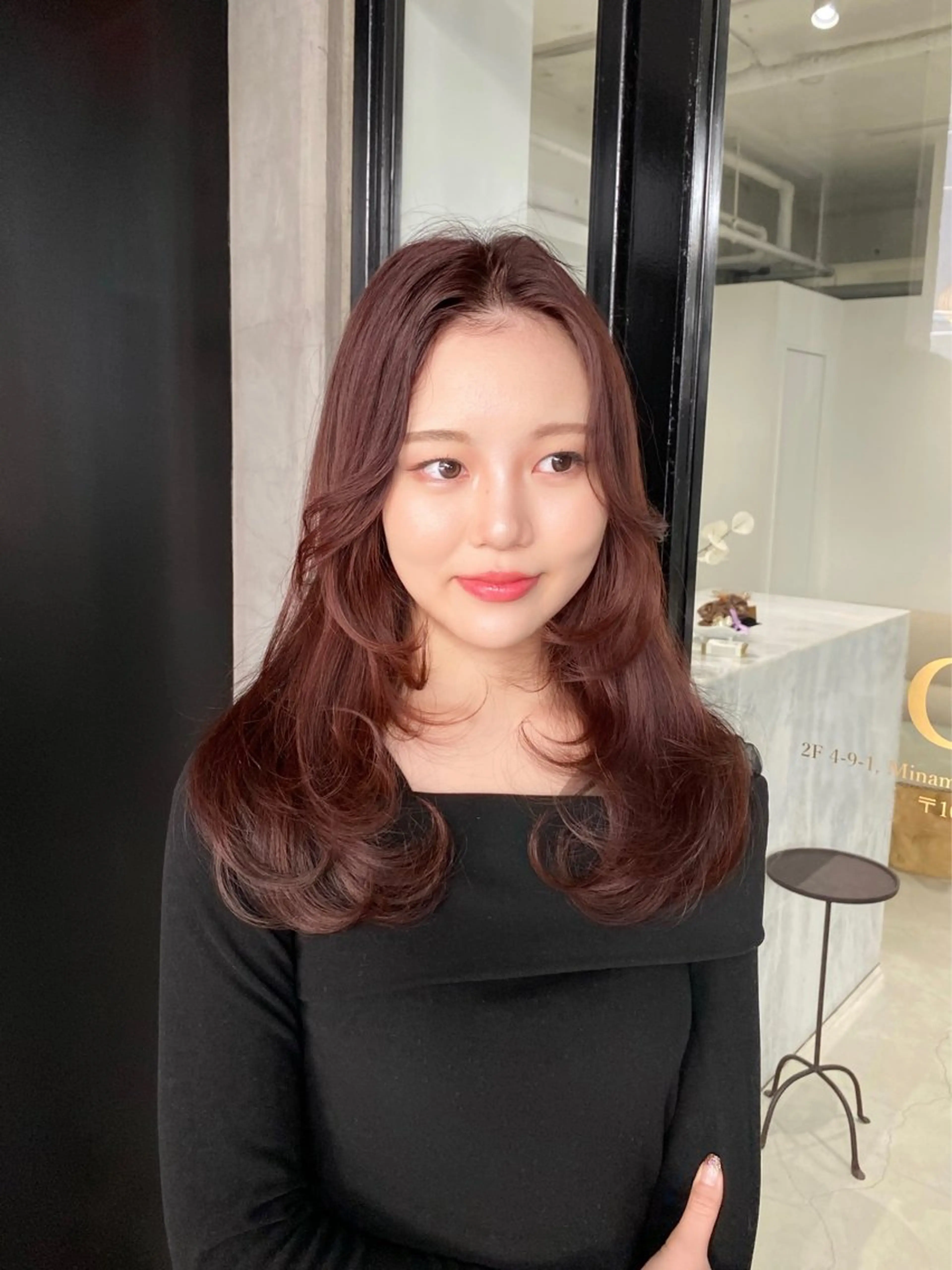 セミロング カラー ブリーチ ブリーチなしカラー ブリーチなしカラー 🤍　Mihanaのヘアスタイル