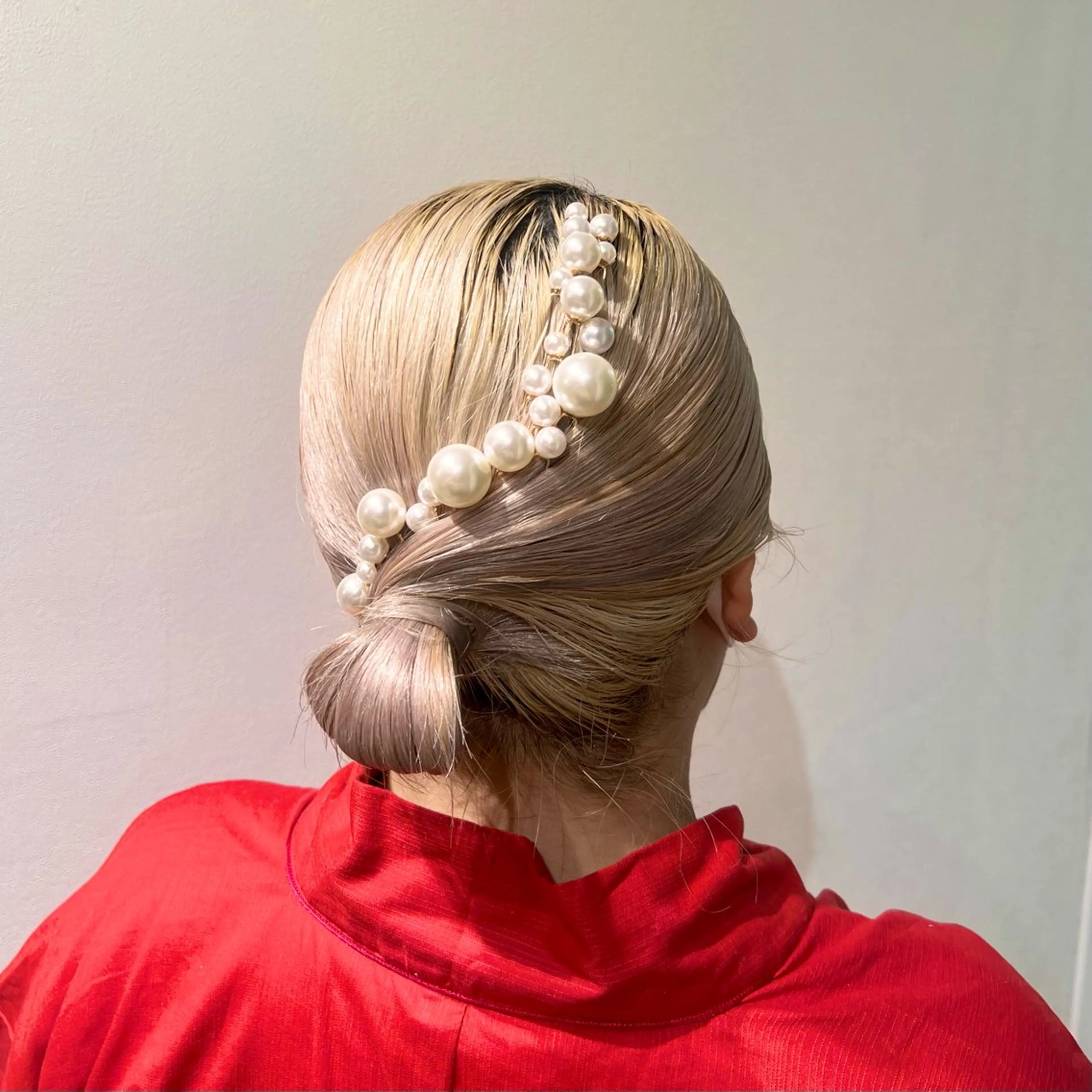 セミロング ヘアアレンジ 結婚式・ブライダル 浴衣 ヘアセット 𝙎𝙚𝙞𝙧𝙖 ☆カット/パーマのヘアスタイル