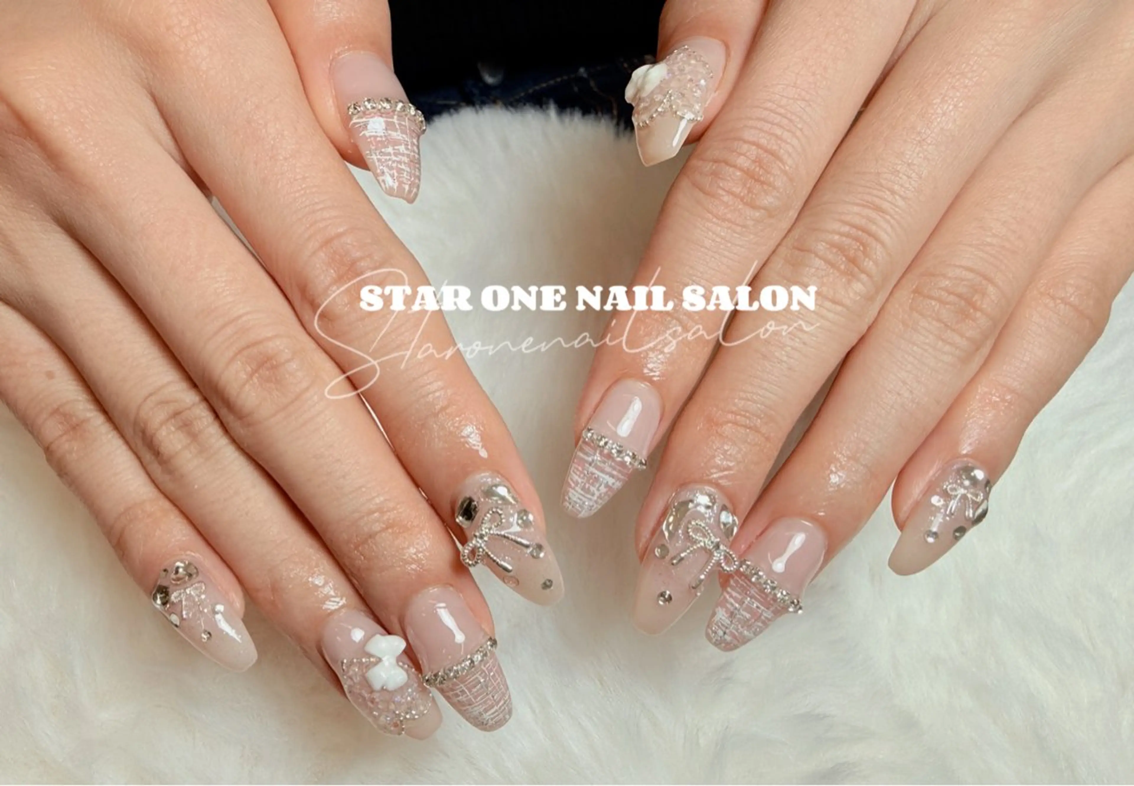 ネイル ハンドネイル 星 あみのネイルデザイン