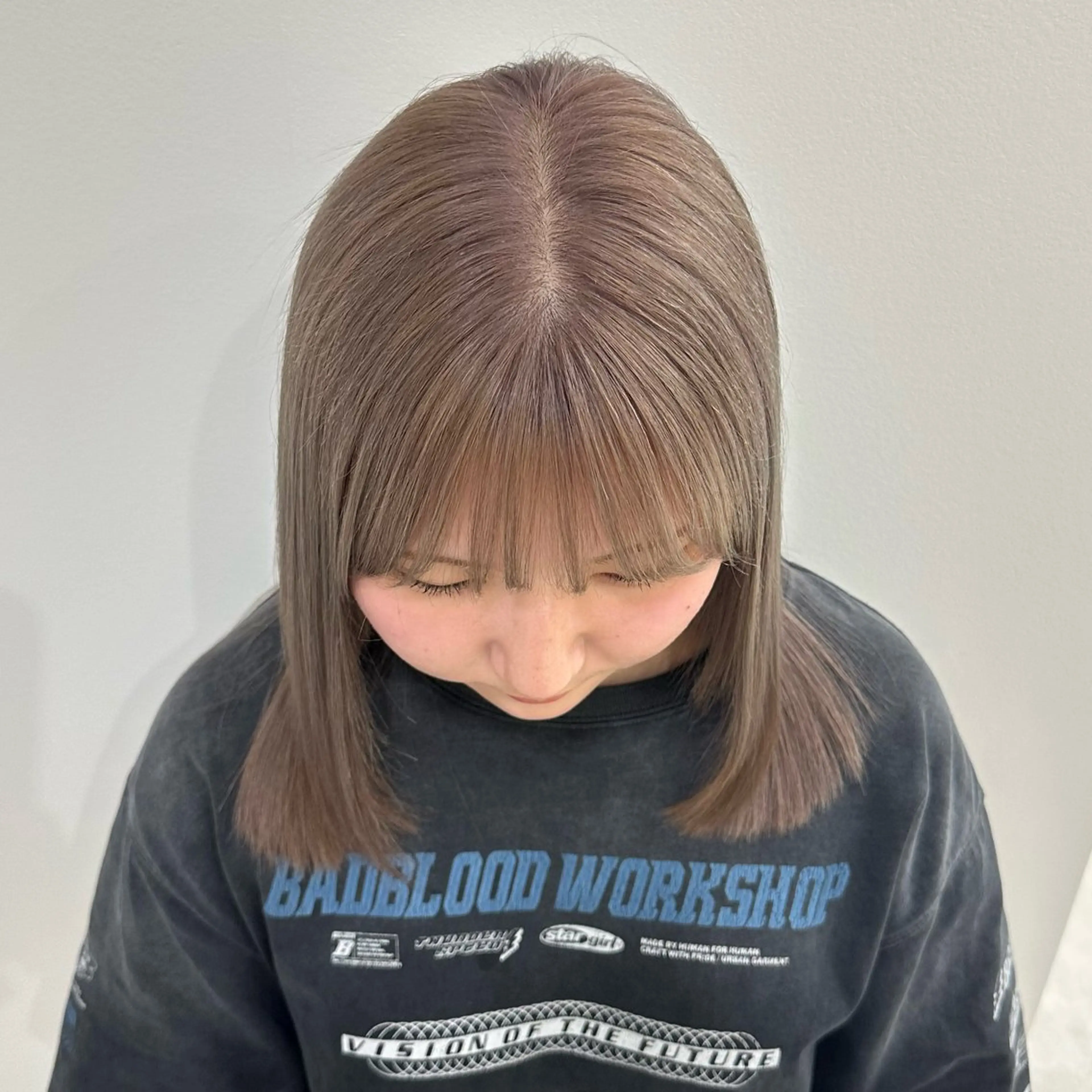 セミロング ヘアカラー トリートメント REAL 心斎橋所属・ブリーチ/ベージュ /ピンク🦋ナツミのヘアスタイル