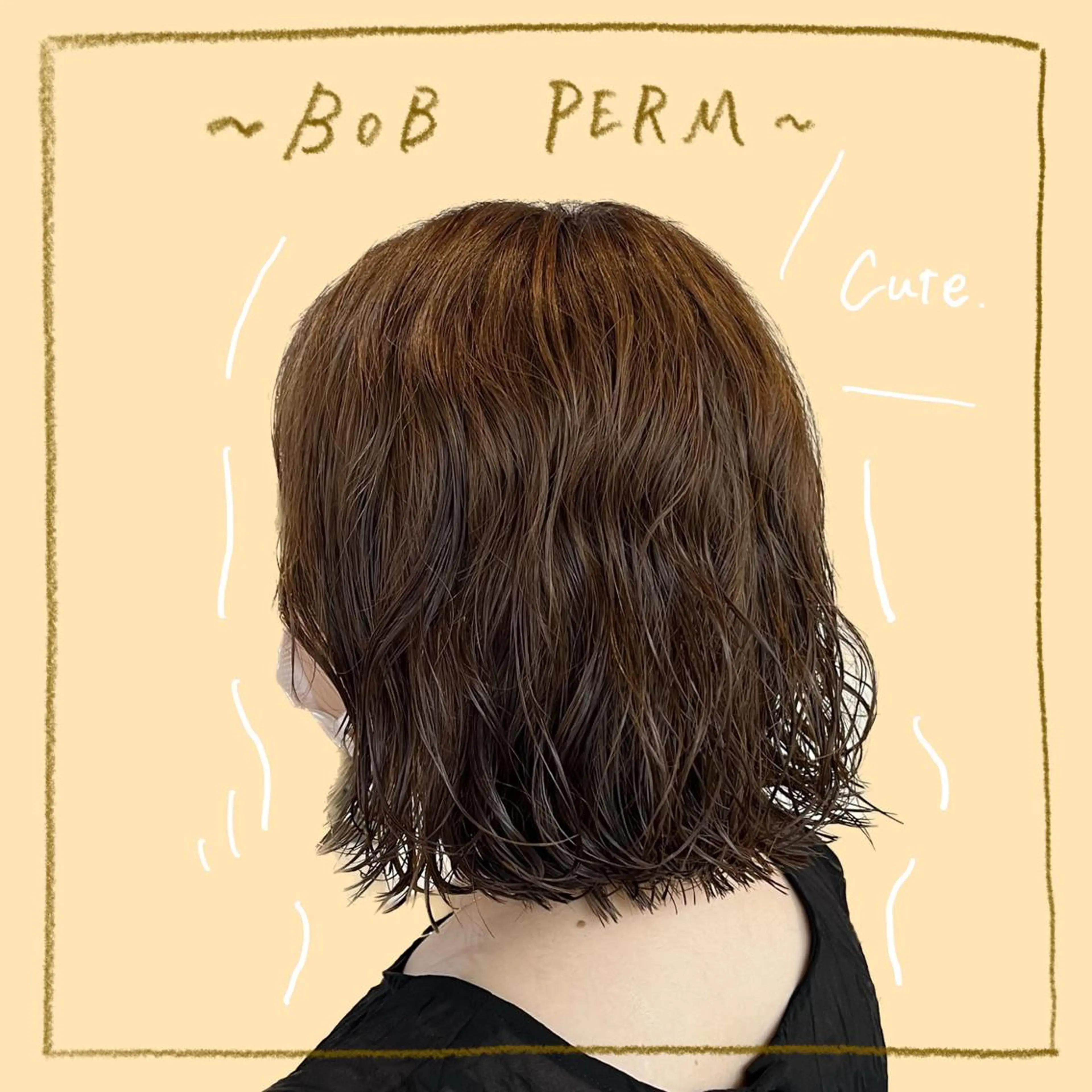 ショート パーマ カット パーマ benji仙台所属・KOKI/ ボブ/ パーマ/透明感カラーのヘアスタイル