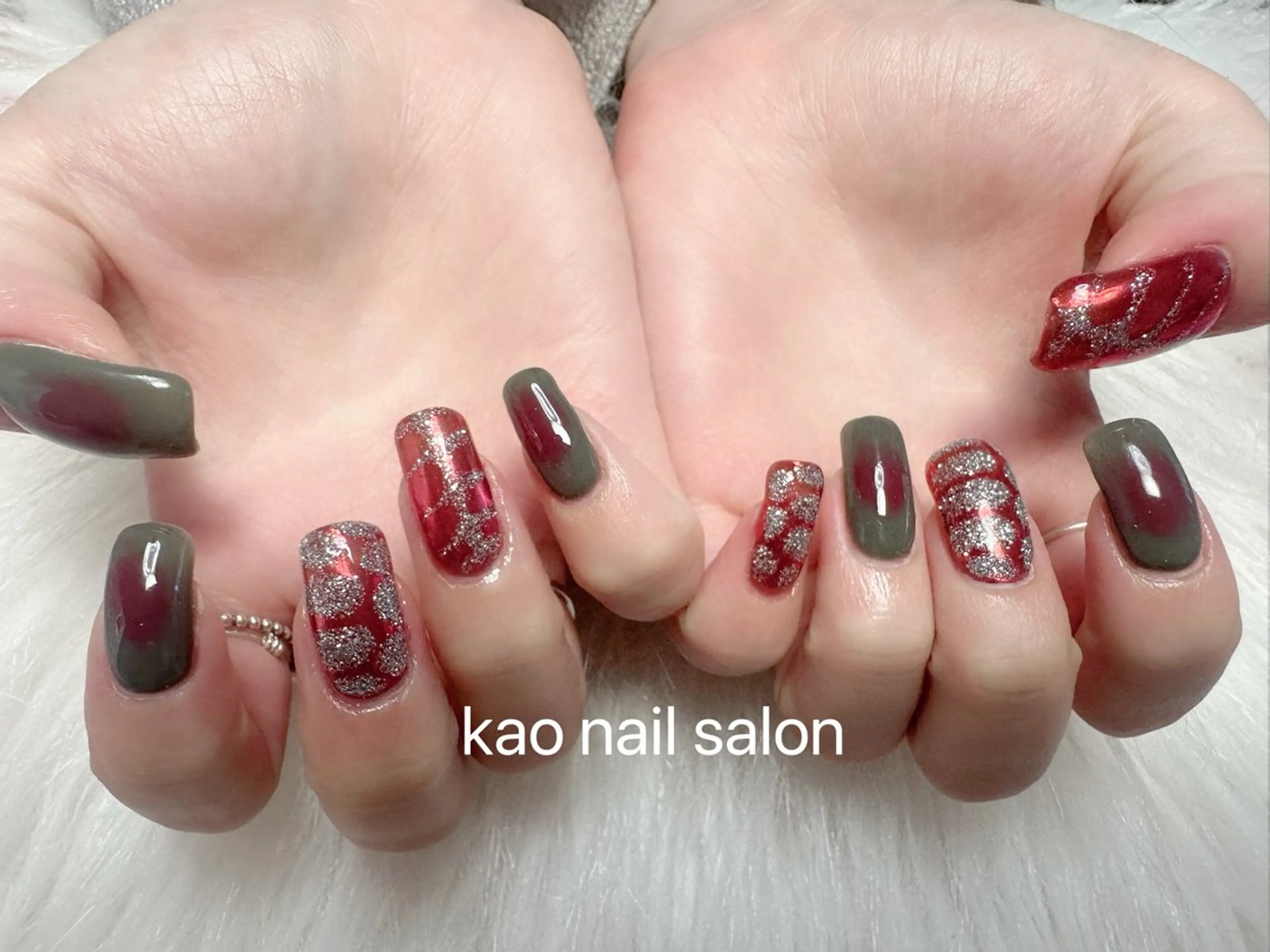 ネイル チークネイル 長さ出し フレンチネイル ジェルネイル ガラスフレンチ ハンドネイル kao nail マグネット/長さだしのネイルデザイン