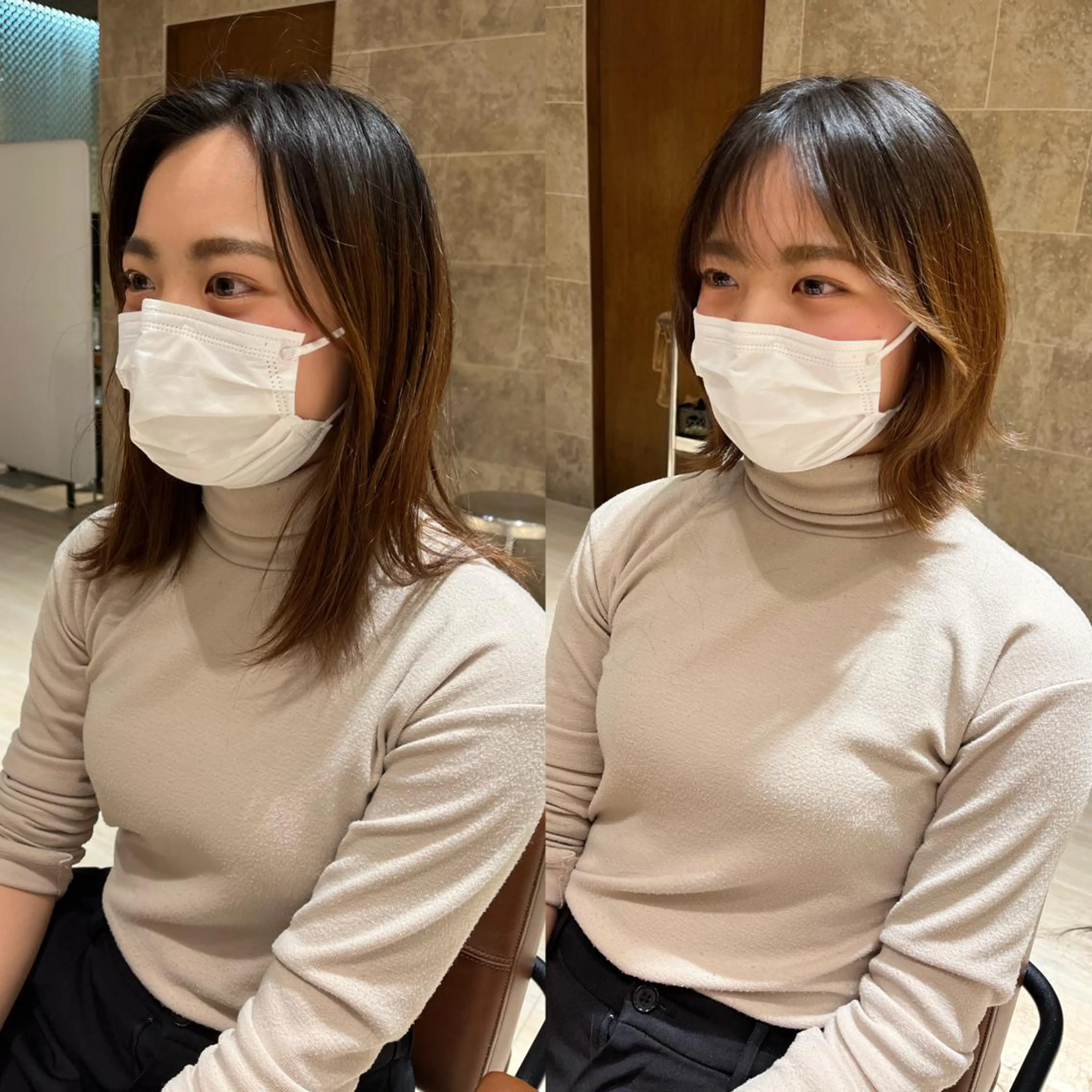 ショート ボブ 外ハネヘア Je suis heureuse Tres所属・早朝セット☀️ レイヤー/Momoのヘアスタイル