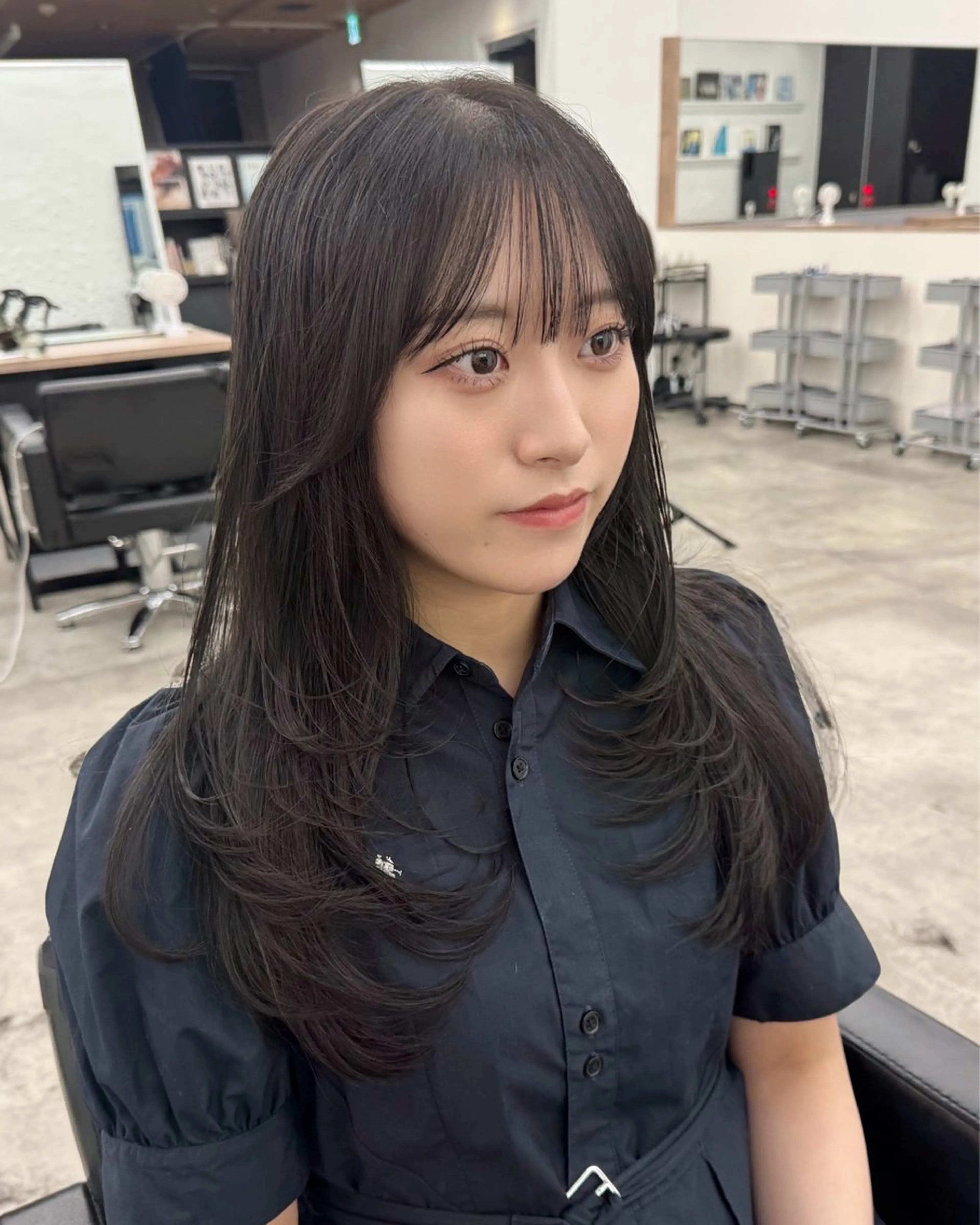 ロング カラー レイヤー/顔まわり/ 透明感/kana🩰のヘアスタイル