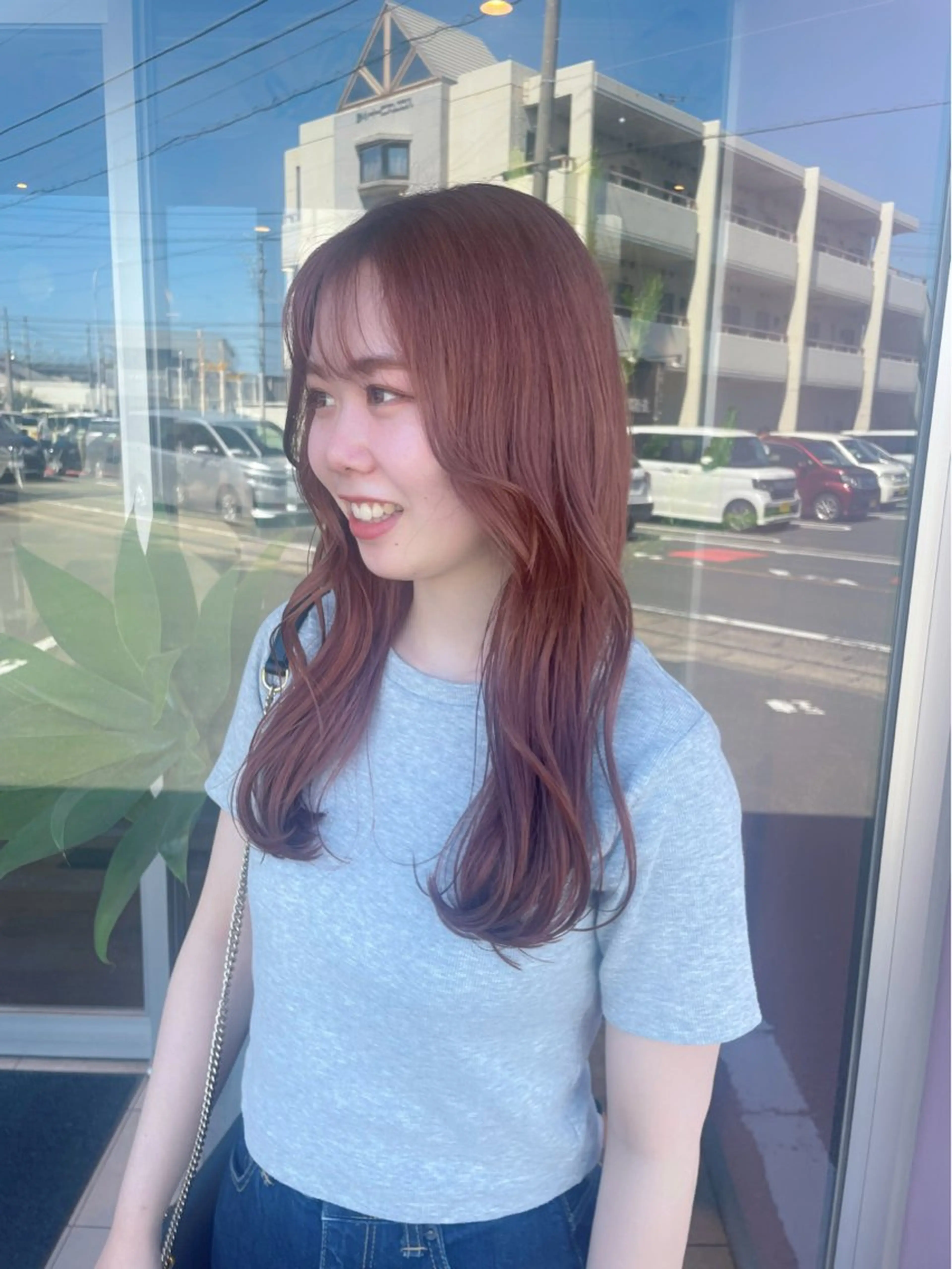 ロング カラー ヘアカラー ひなた 艶カラー/渋谷のヘアスタイル