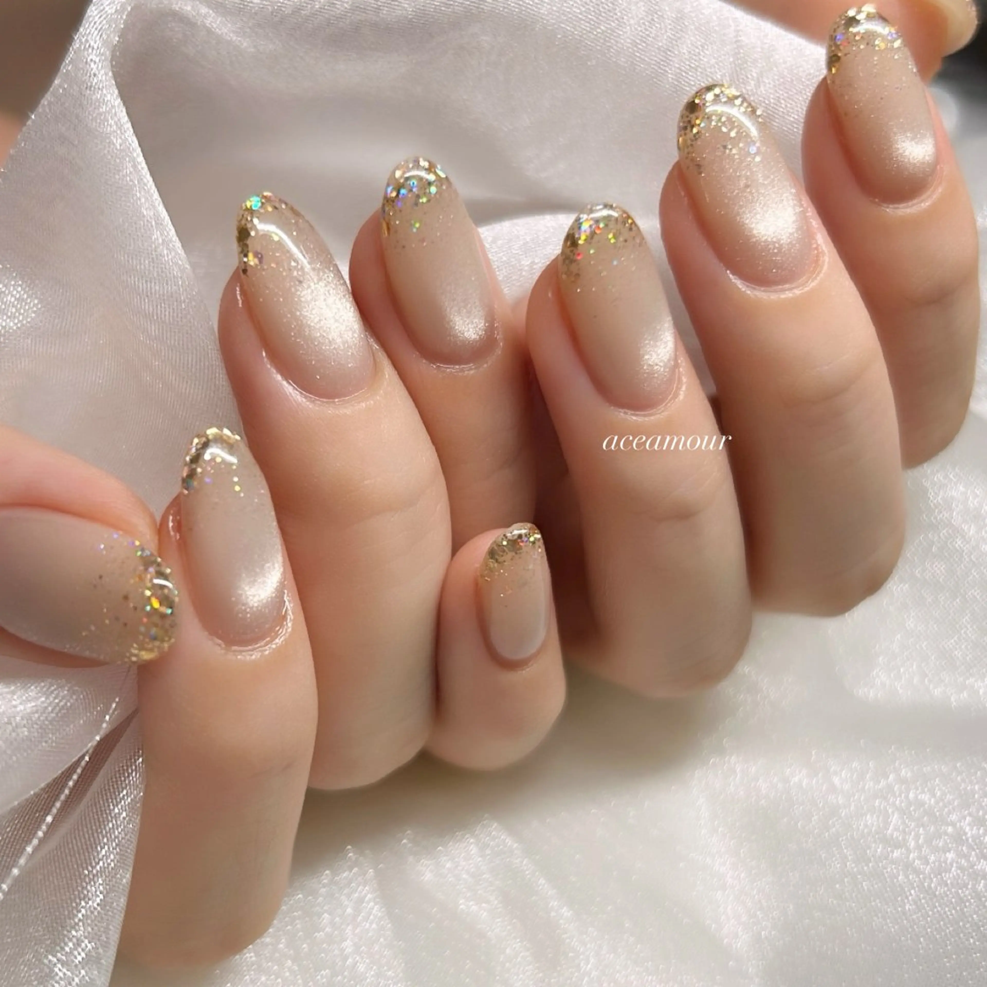 ネイル フラッシュネイル ラメ(グリッター) ネイル/耳つぼ /新ホワイトニングのネイルデザイン