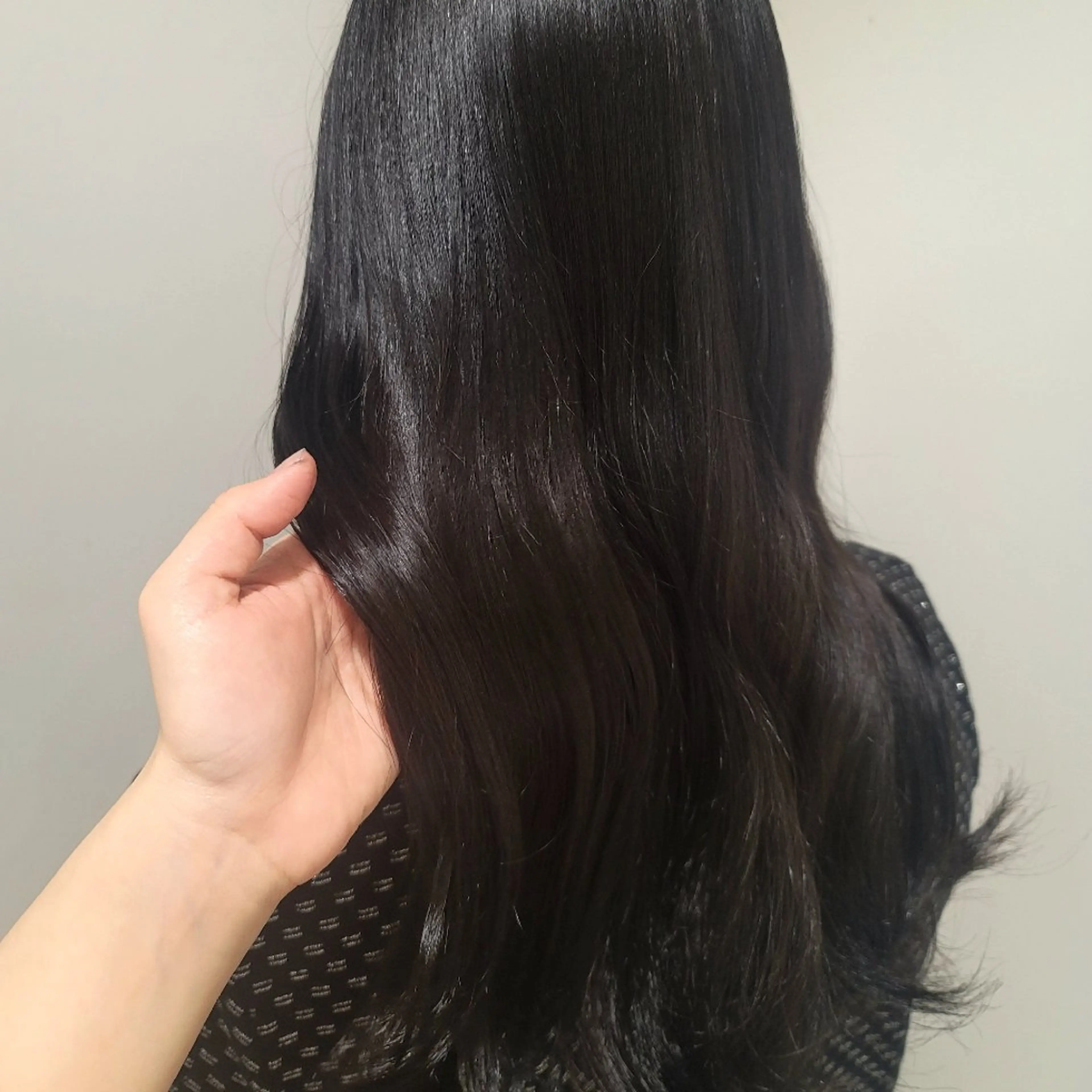 セミロング カラー 黒髪 透明感カラー 無料カットモデル/ セット/COCOKAのヘアスタイル