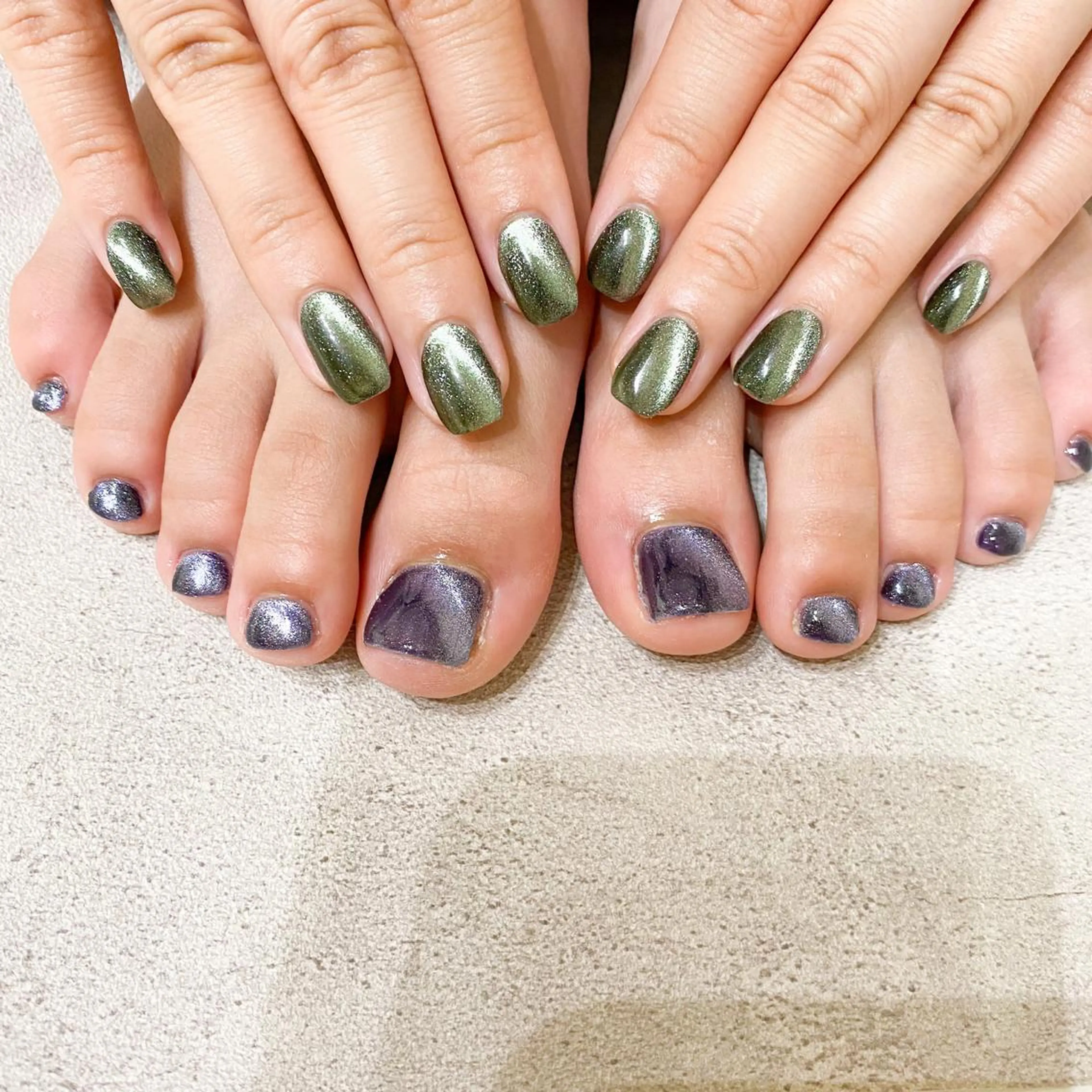 ネイル ゴテゴテ💙ワンホン リオナのネイルデザイン