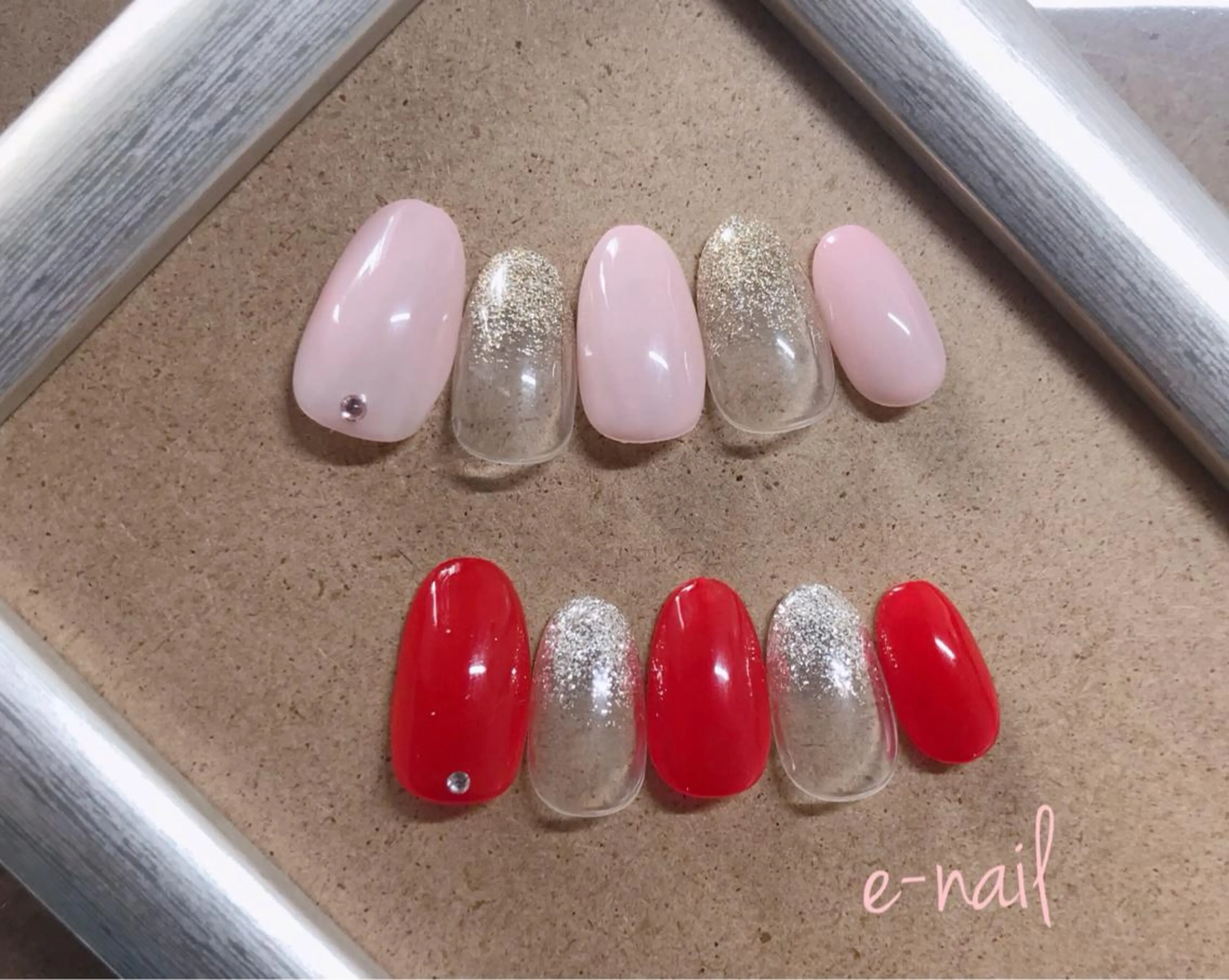ネイル グラデーション ラメ(グリッター) ラメグラデーション ミラーネイル ニュアンスネイル e-nail所属・e-Reju イリュージュのネイルデザイン