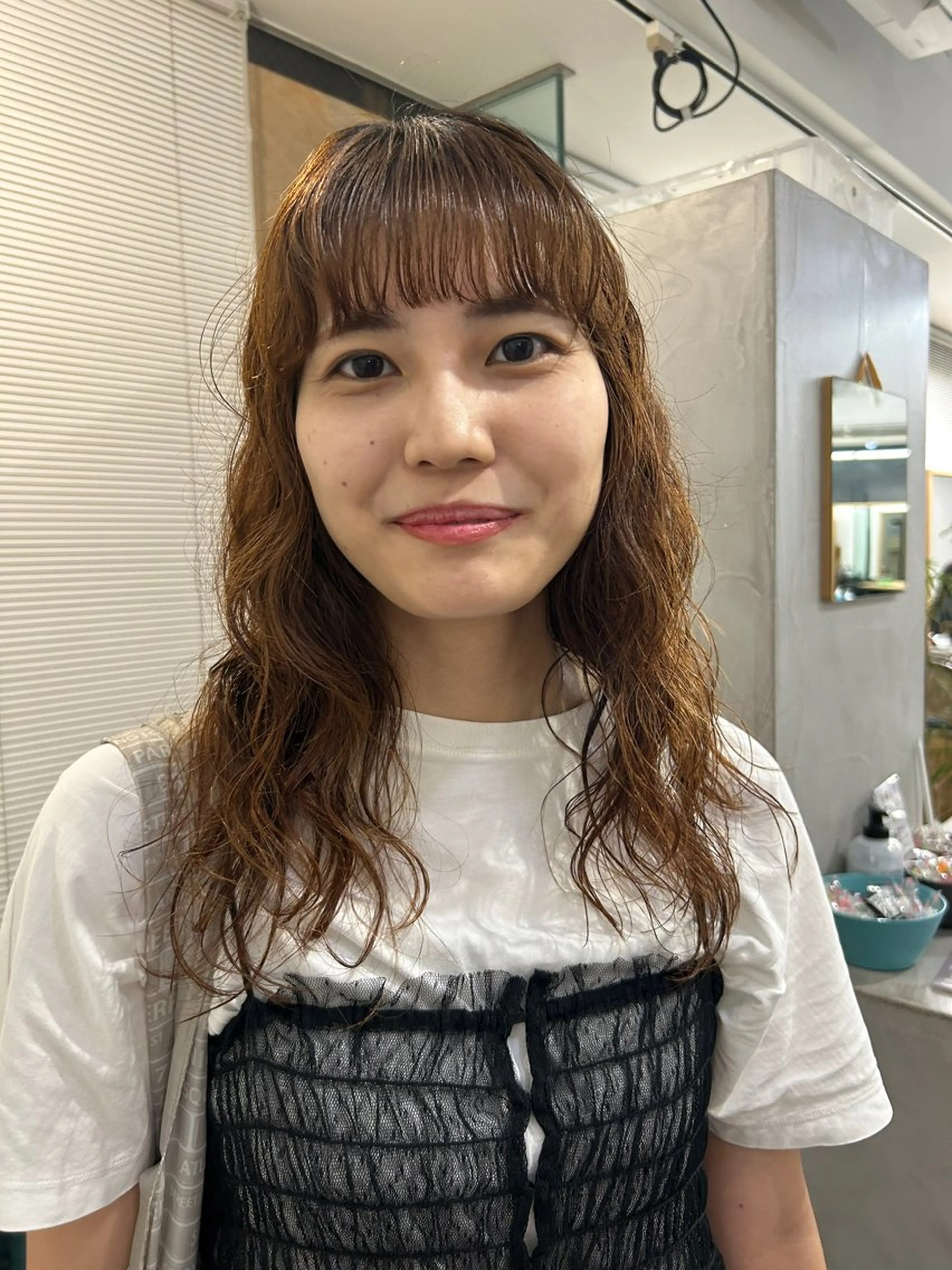 ロング カラー パーマ nishihama nanaのヘアスタイル