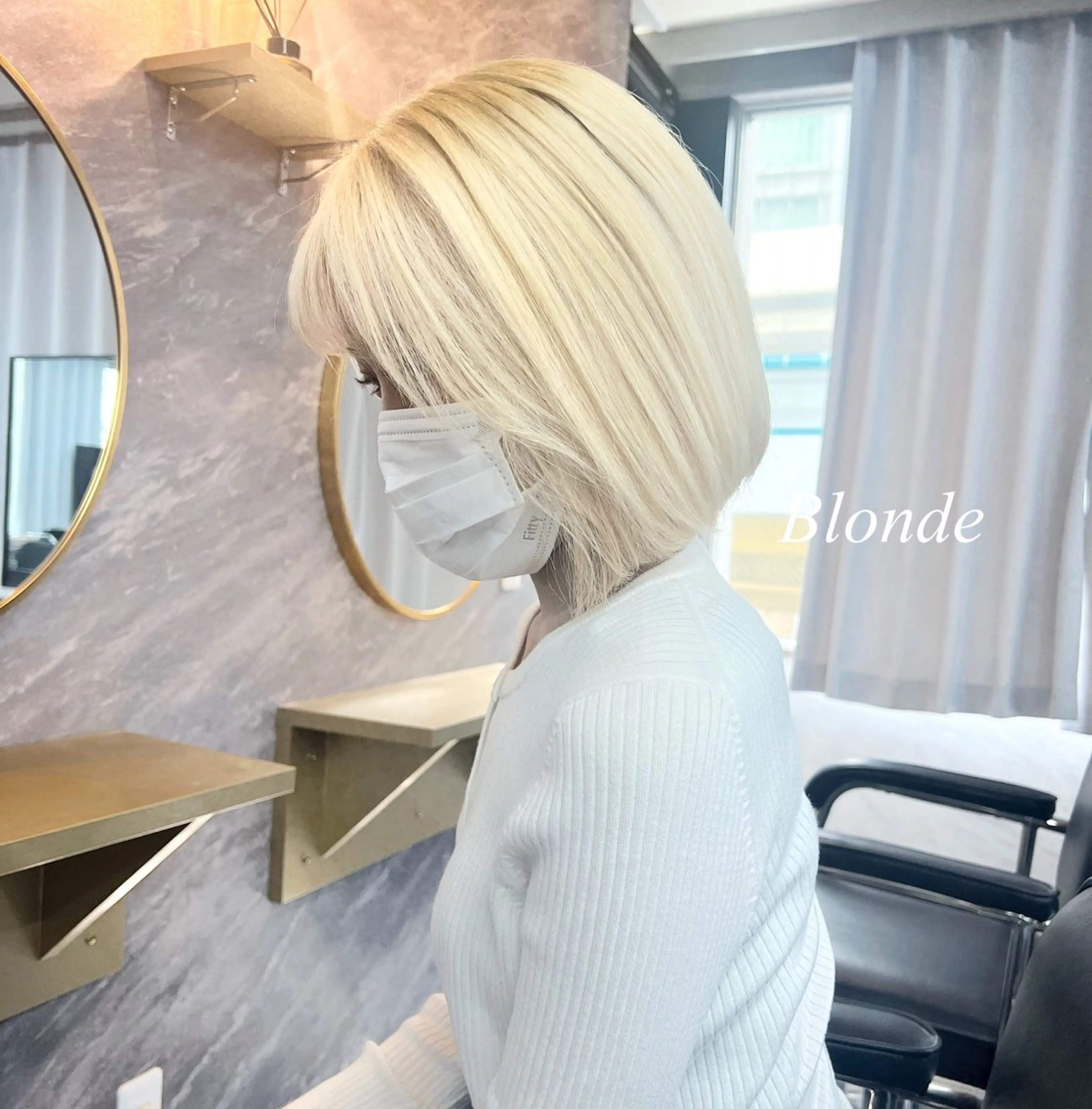 ミディアム カラー シールエクステ ハイトーンカラー エクステ ヘアカラー シールエクステ特化 ハイトーン、NANAのヘアスタイル