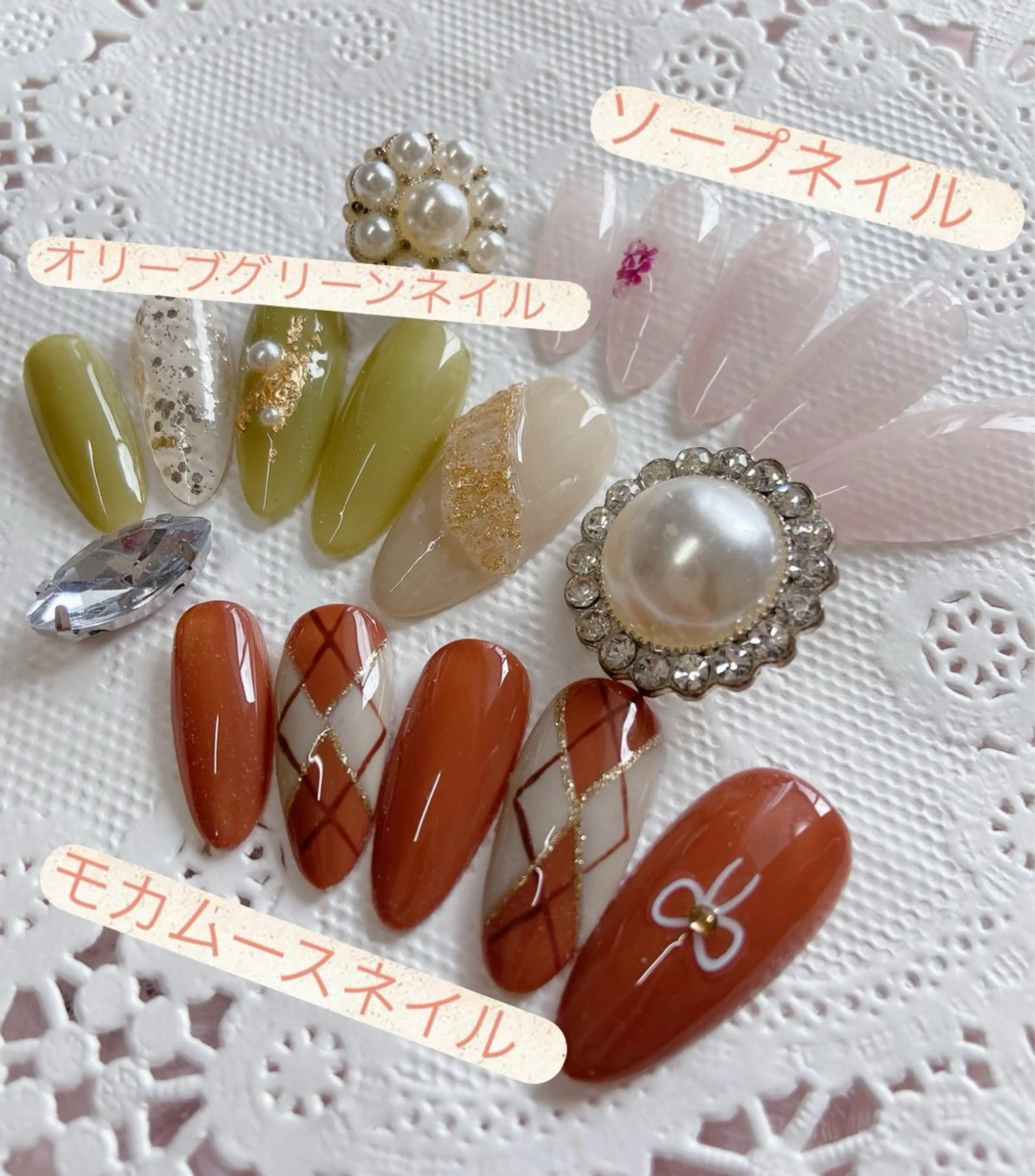 ネイル ジェルネイル オフィスネイル パラジェル ワンホンネイル 冬ネイル nail salon Berry所属・前田 りかのネイルデザイン