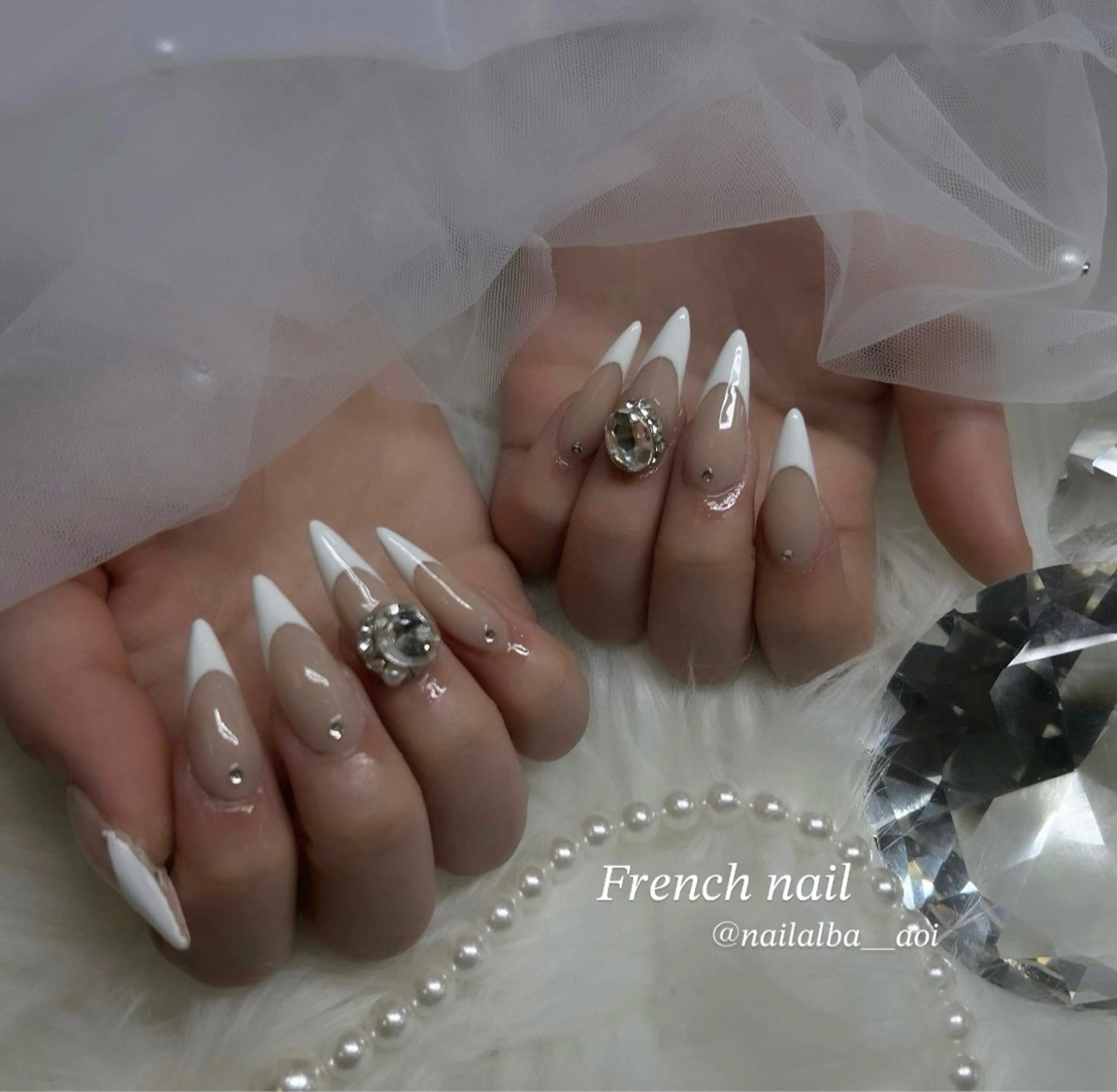 ［期間限定］オフあり➕10本フレンチネイル〔スカルプ💎〕の写真