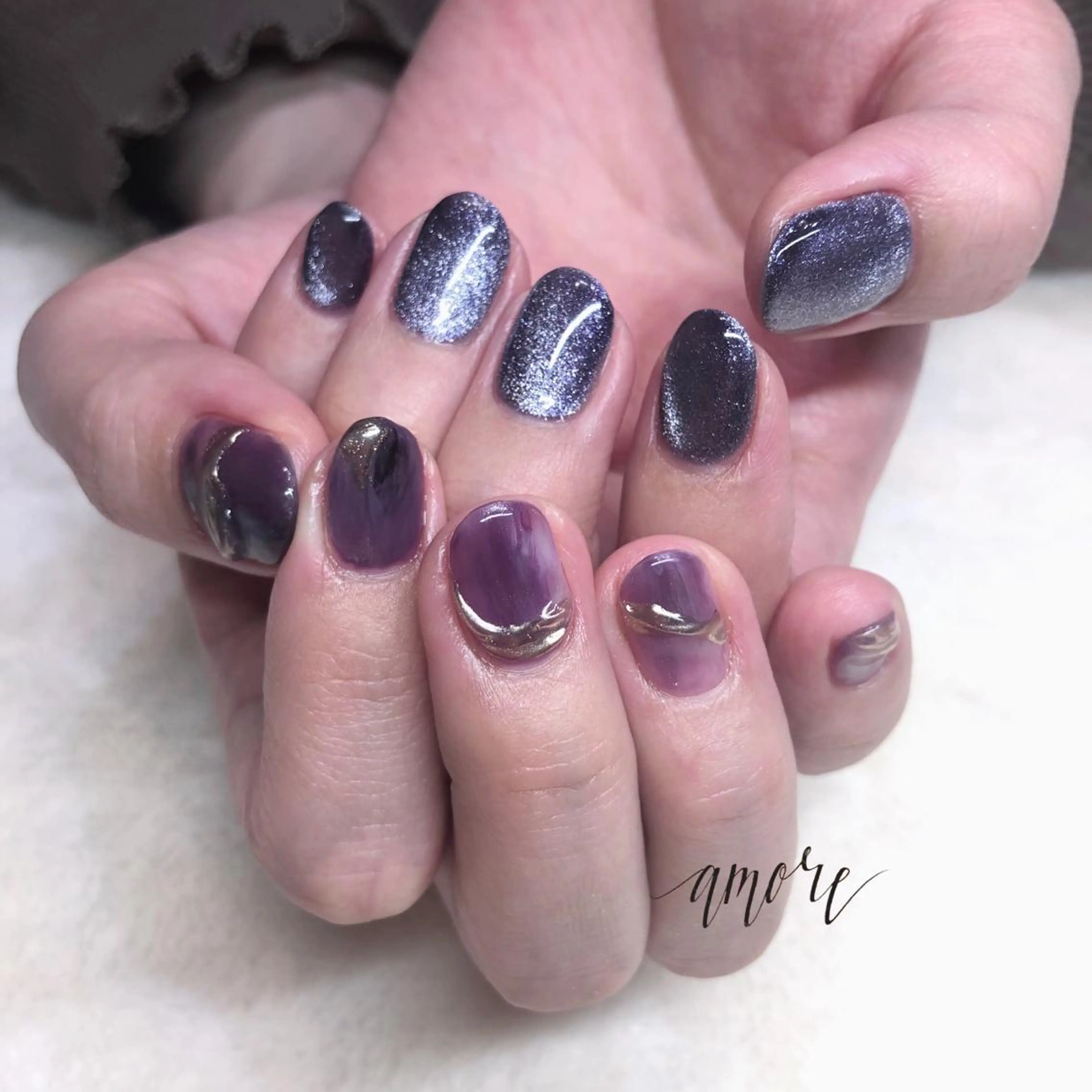 ネイル ジェルネイル マグネットネイル ミラーネイル ニュアンスネイル You kyehwaのネイルデザイン