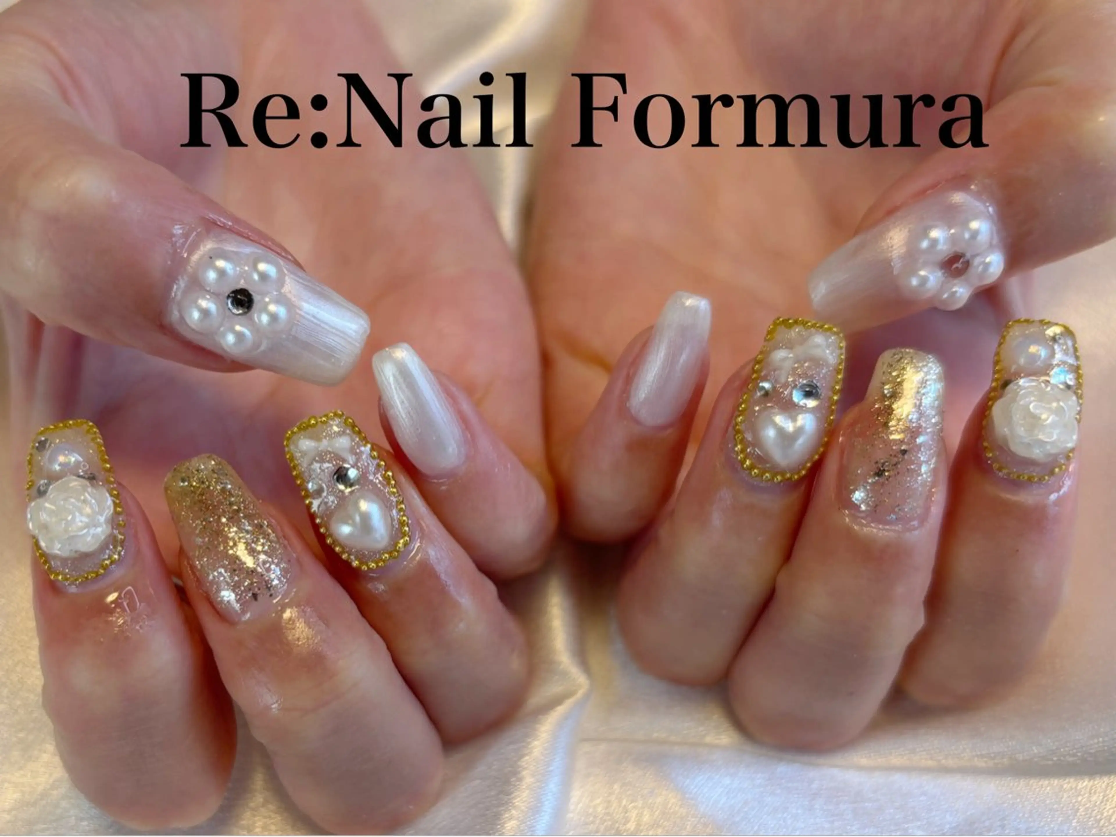 ミディアム ハンドネイル Re:Nail Formula所属・kido chieのネイルデザイン