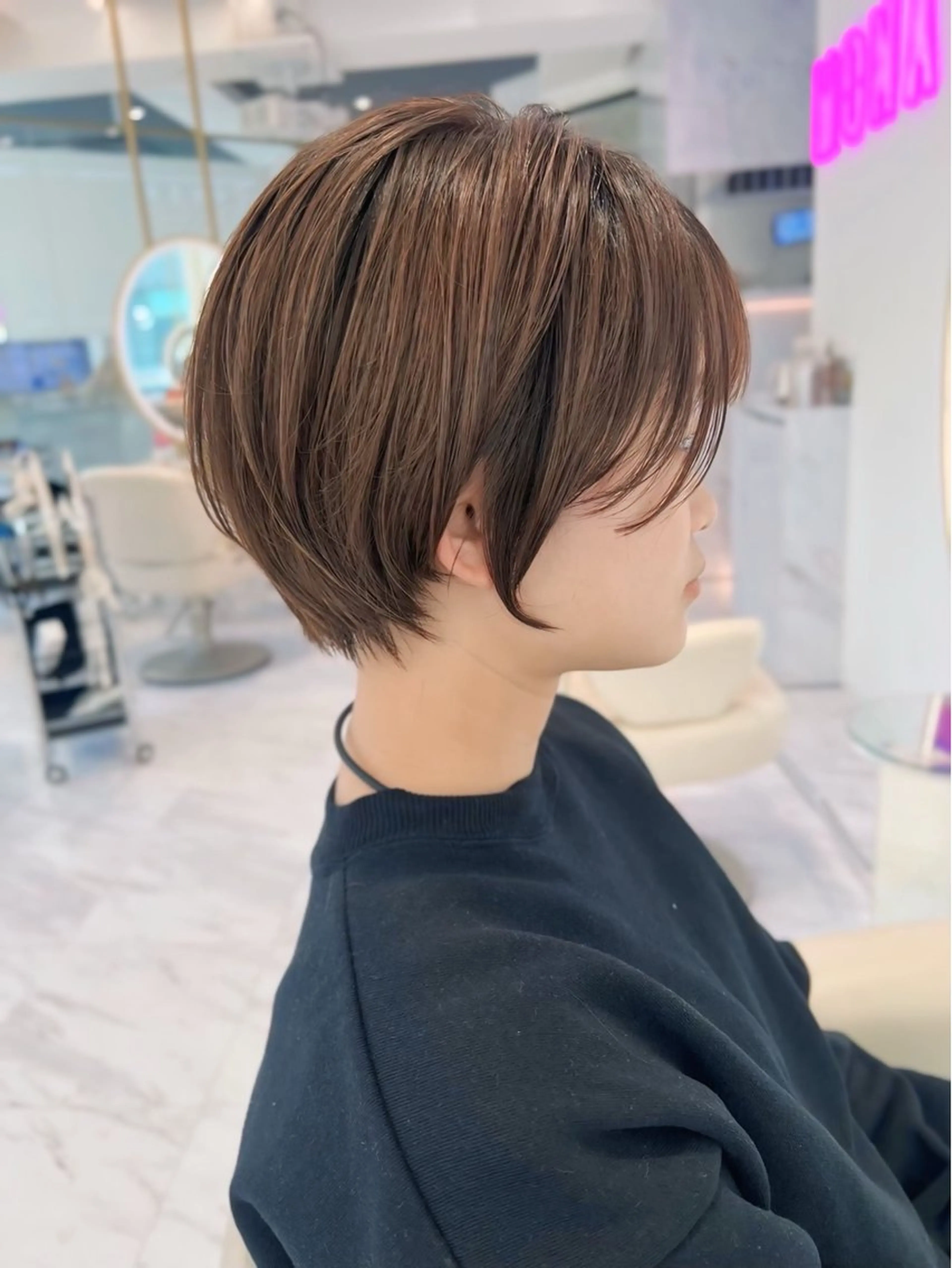 ショート カラー ショートヘア カット ヘアカラー ショート/丸み/ 小顔/ERIのヘアスタイル