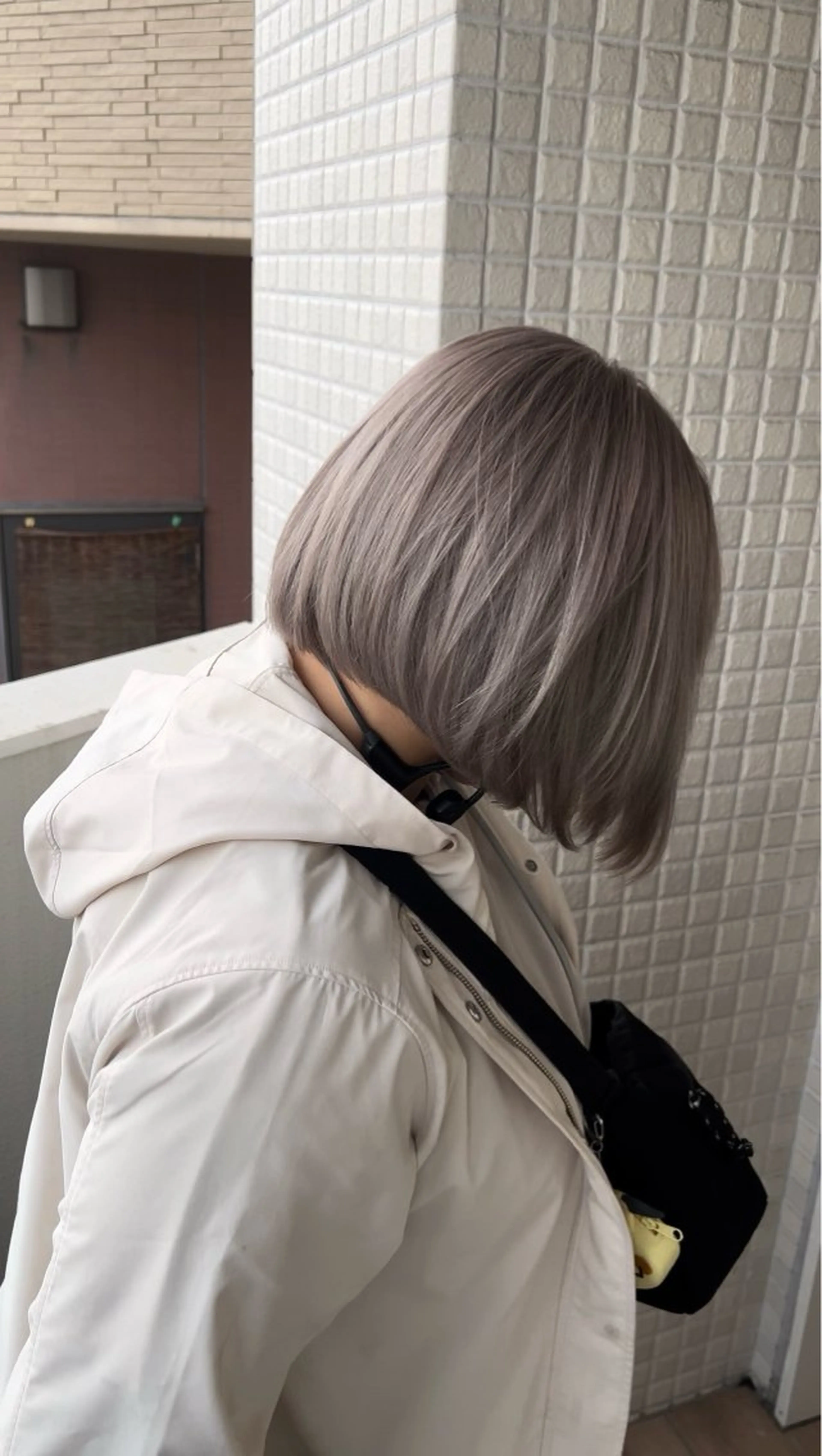 ショート カラー ブリーチ 透明感カラー バレイヤージュ /ハイライト/もときのヘアスタイル