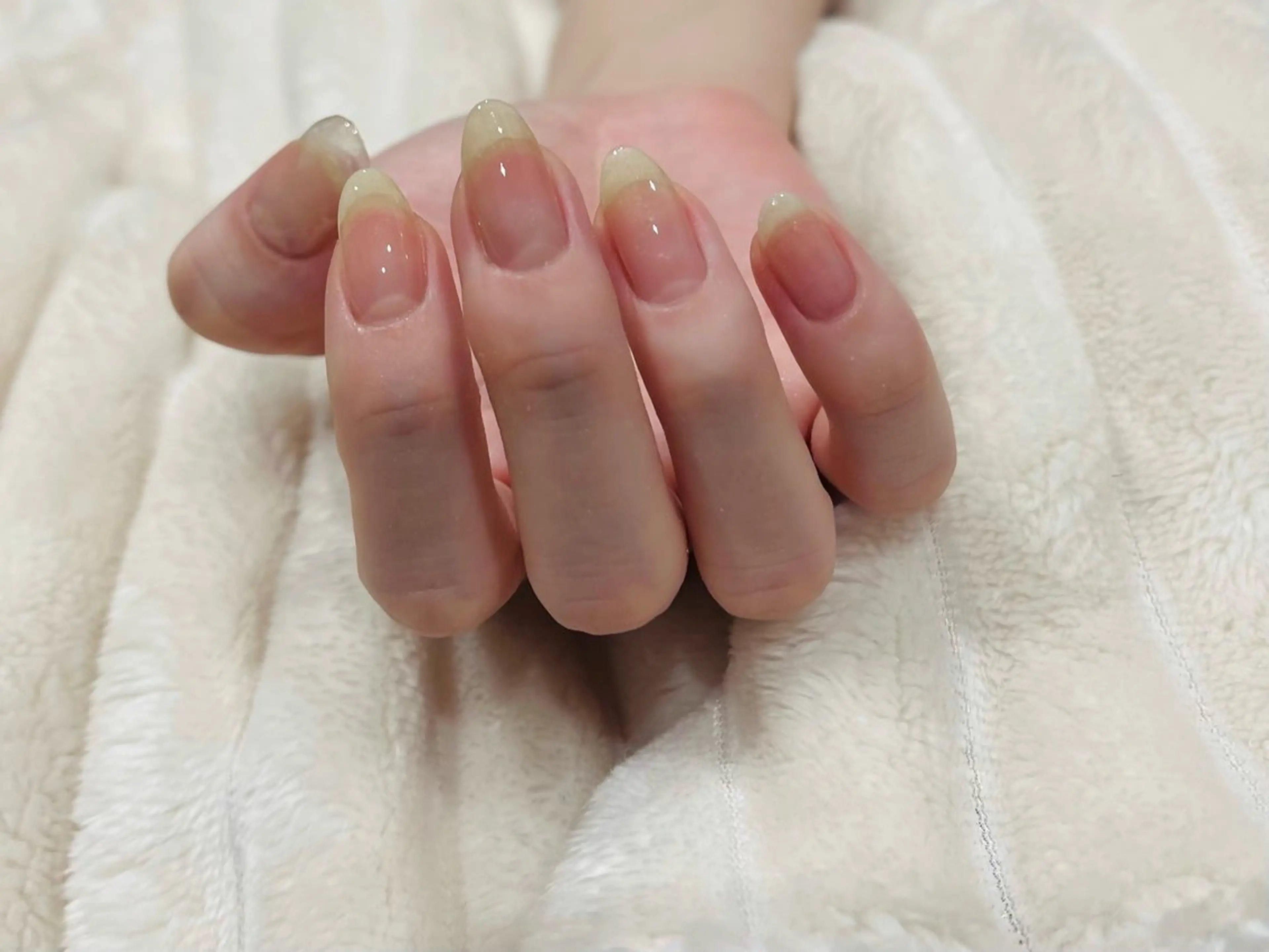 【補強】メンズもOK!! 二枚爪、割爪対策!ジェルネイルクリア仕上げ💅🏻の写真