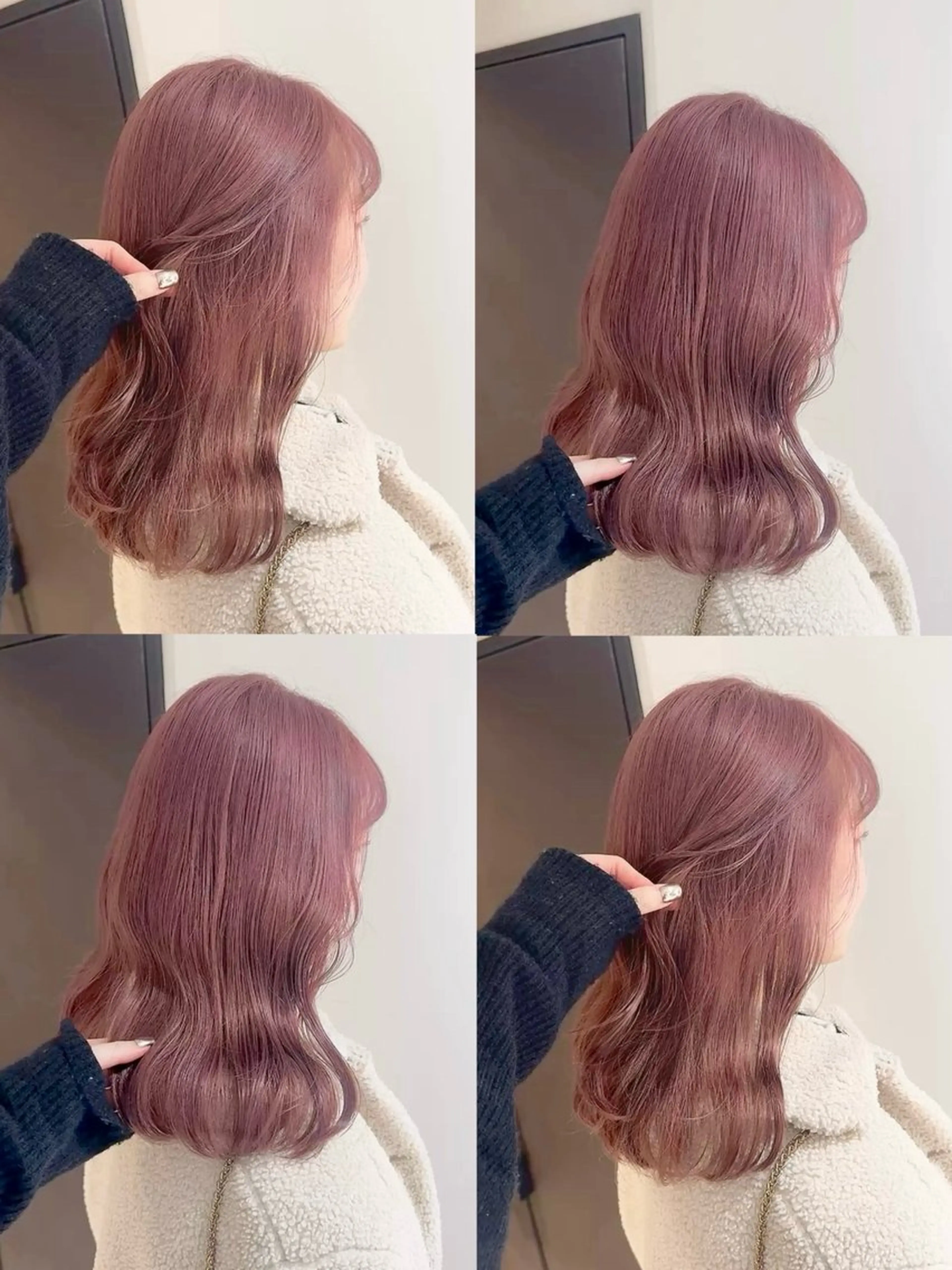 カラー ベージュカラー ブリーチ ピンクカラー ピンクベージュ ヘアカラー トリートメント 渋谷:インナーカラー ／🍒エリカ🍒のヘアスタイル