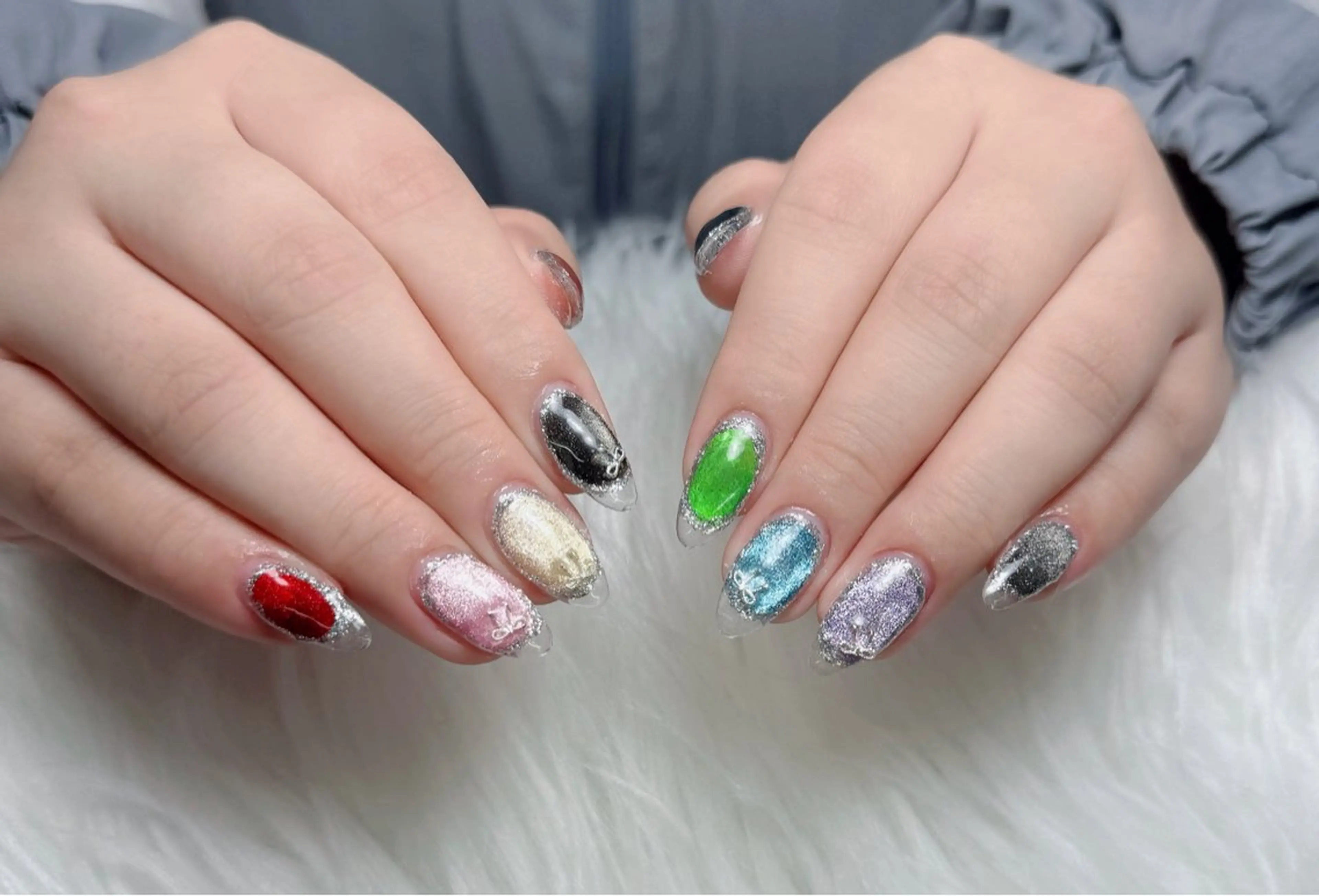 ネイル アートネイル フレンチネイル ジェルネイル 韓国ネイル マグネットネイル ハンドネイル Lenie Nailsのネイルデザイン
