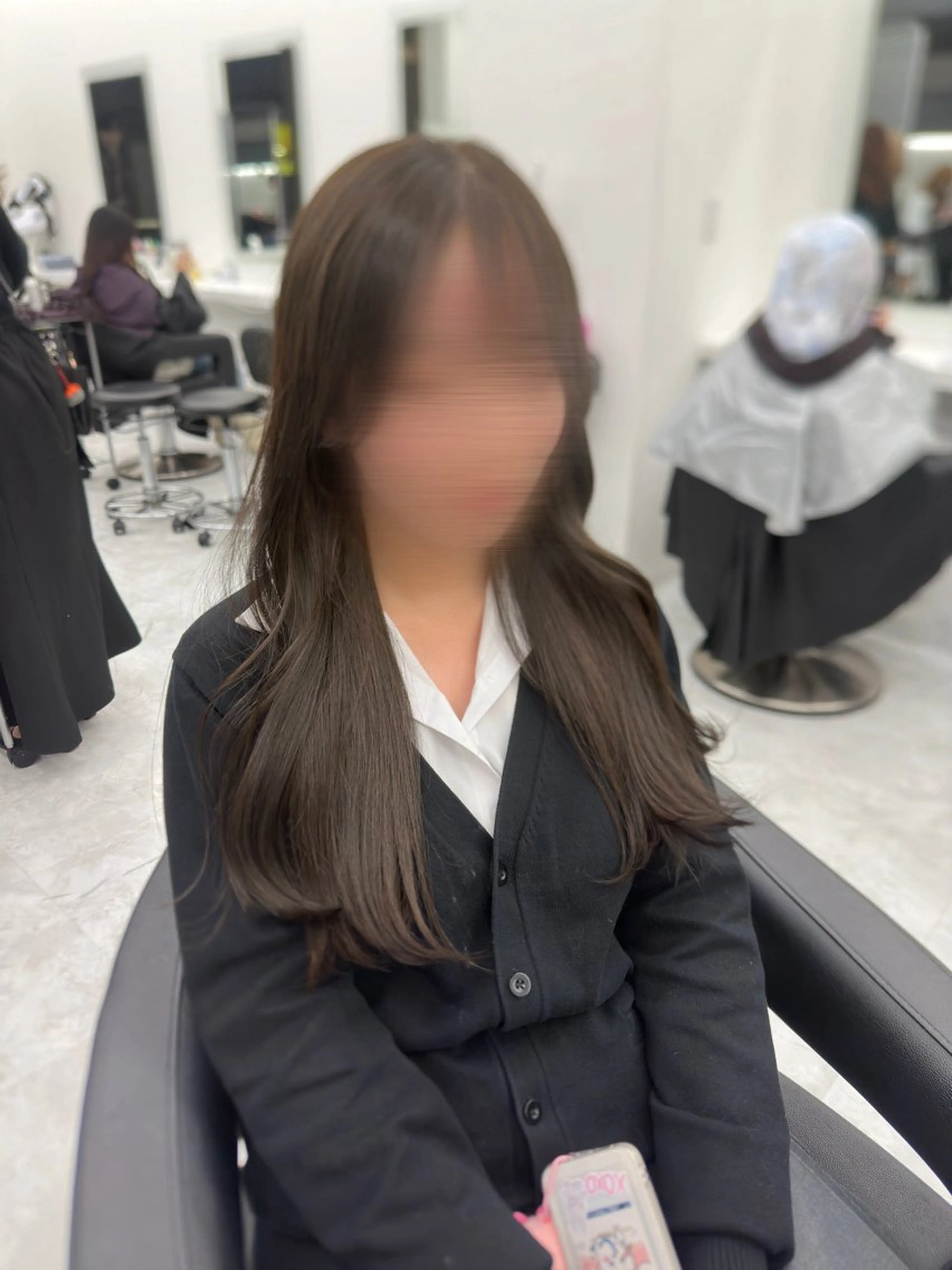 ロング カラー パーマ ヘアアレンジ メンズ キッズ ♥️韓国ヘア レイヤー♥️ゆりのヘアスタイル