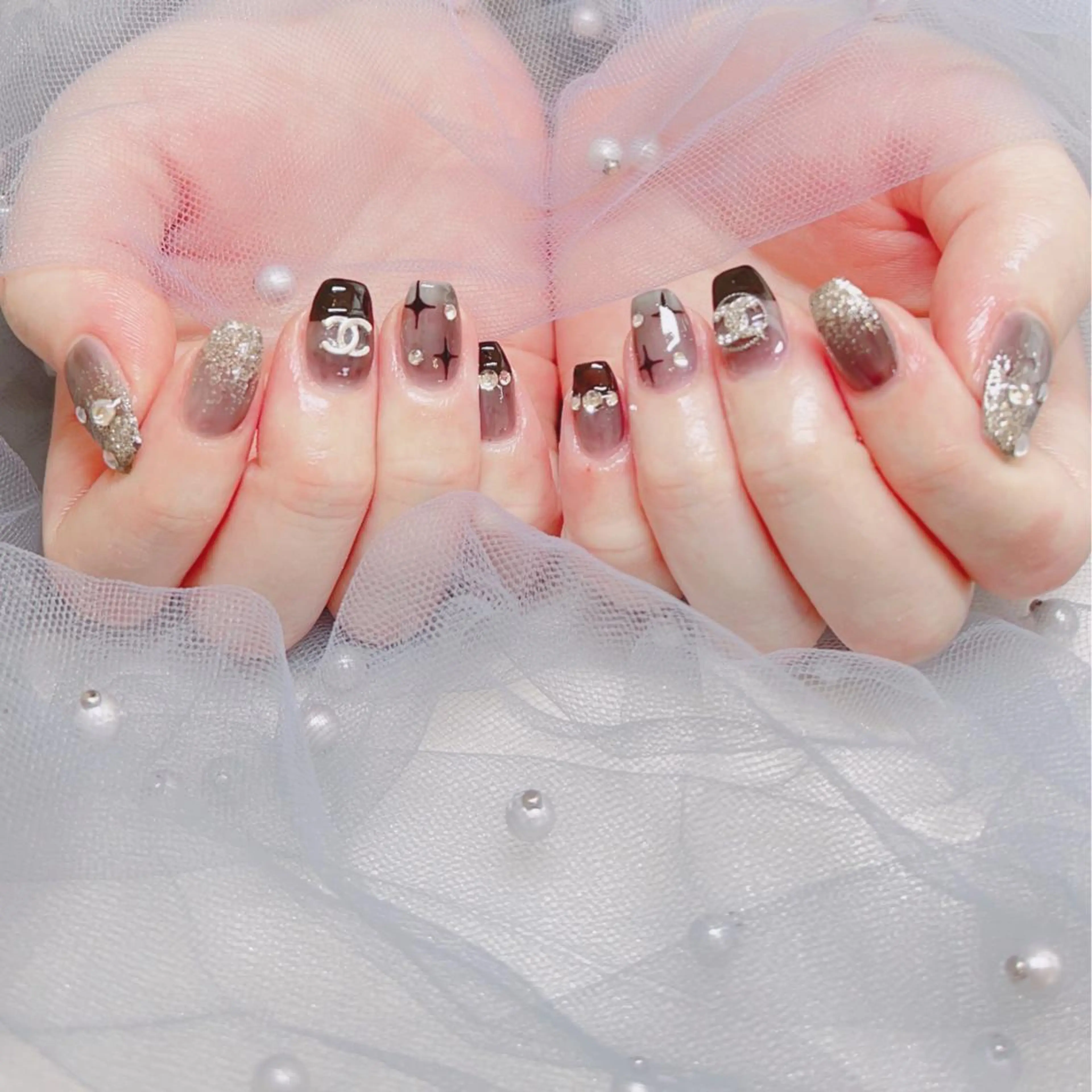 ネイル オーロラネイル フットネイル フレンチネイル ジェルネイル 韓国ネイル ハンドネイル ハンドケア 【ENサロン】 Rei🎀Nailのネイルデザイン