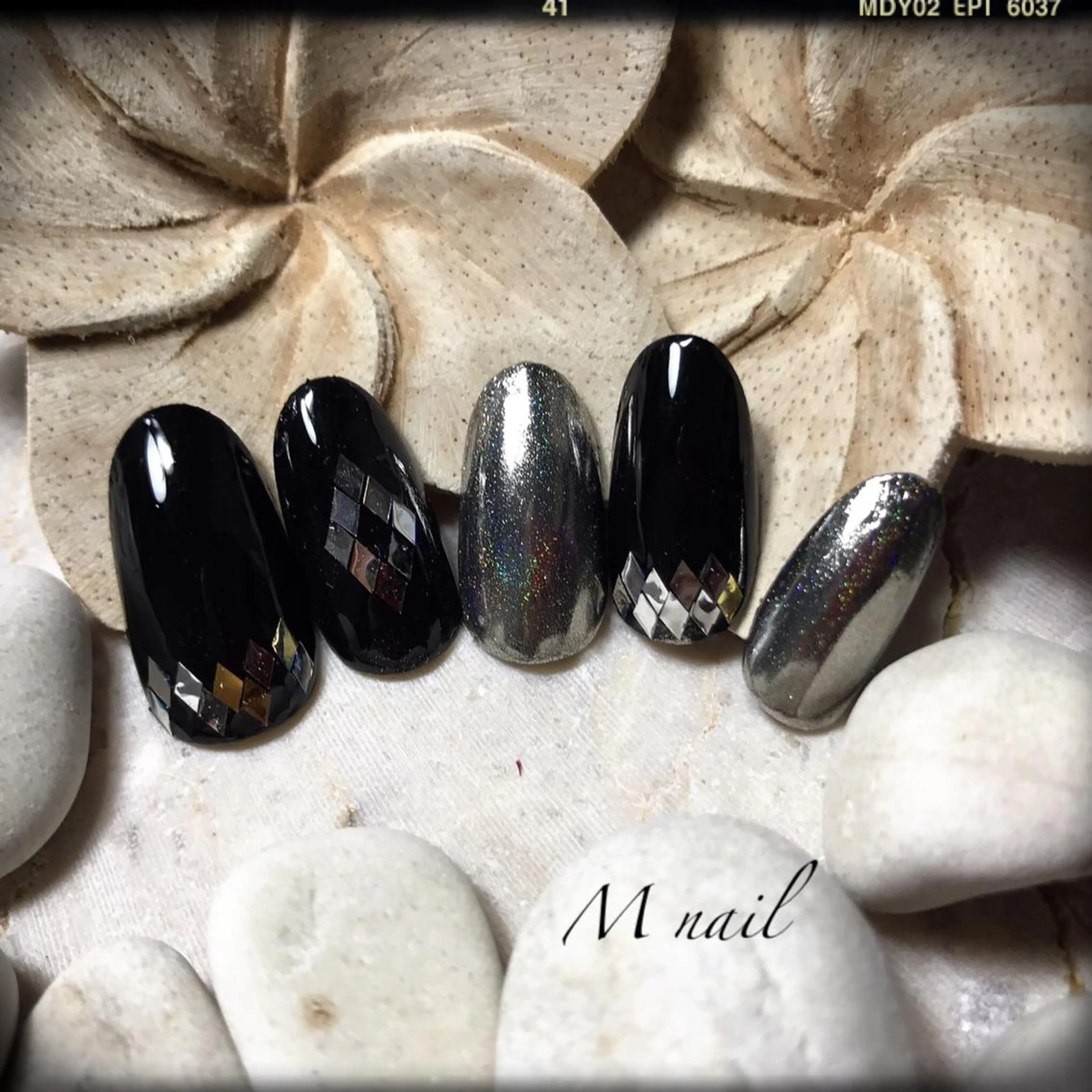 ネイル シルバー M nail 市原市ちはら台のネイルデザイン