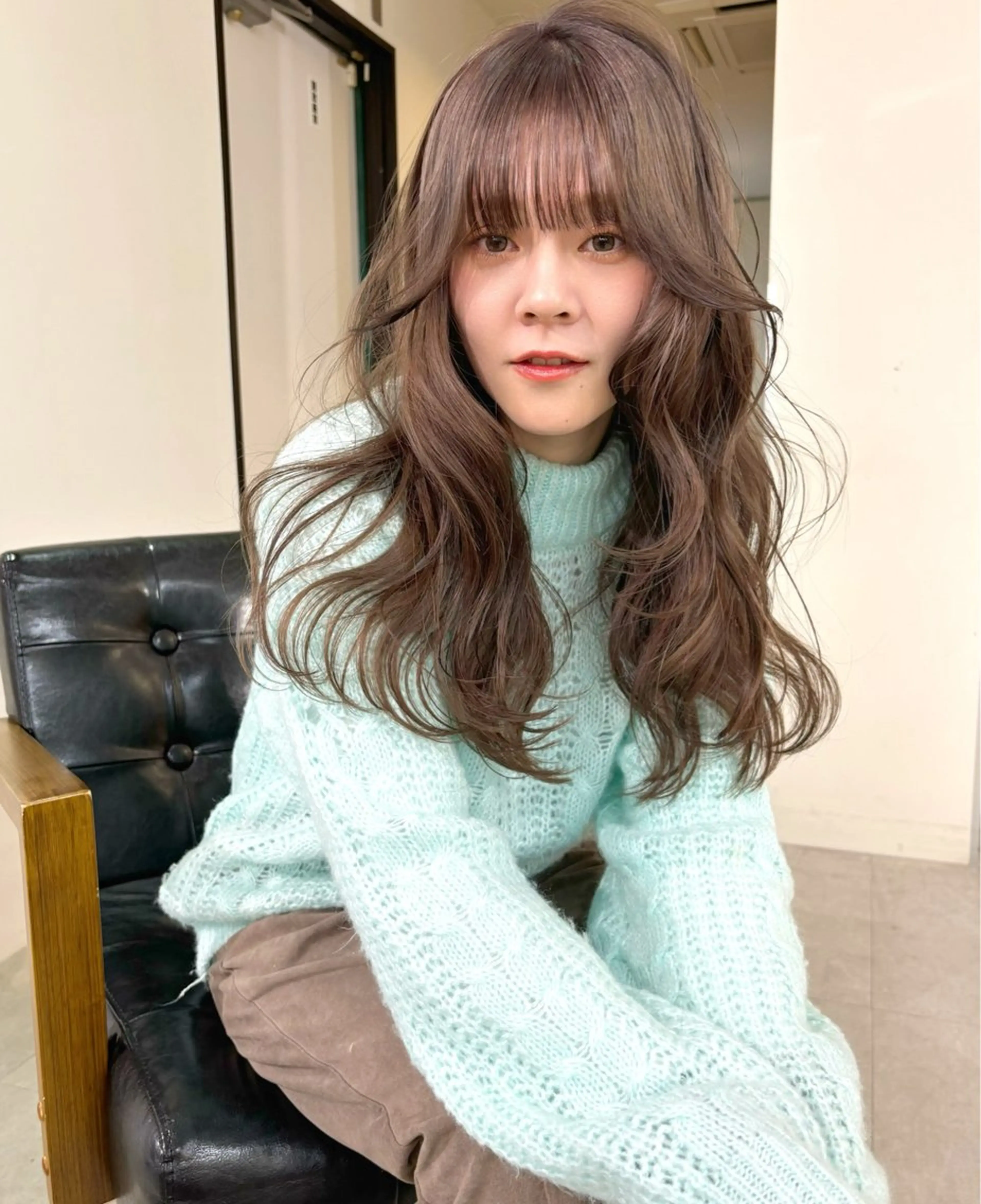 ロング カラー ブリーチ 透明感カラー ダブルカラー ブリーチなしカラー ヘアカラー mizuki/ピンク ベージュ.レイヤーのヘアスタイル