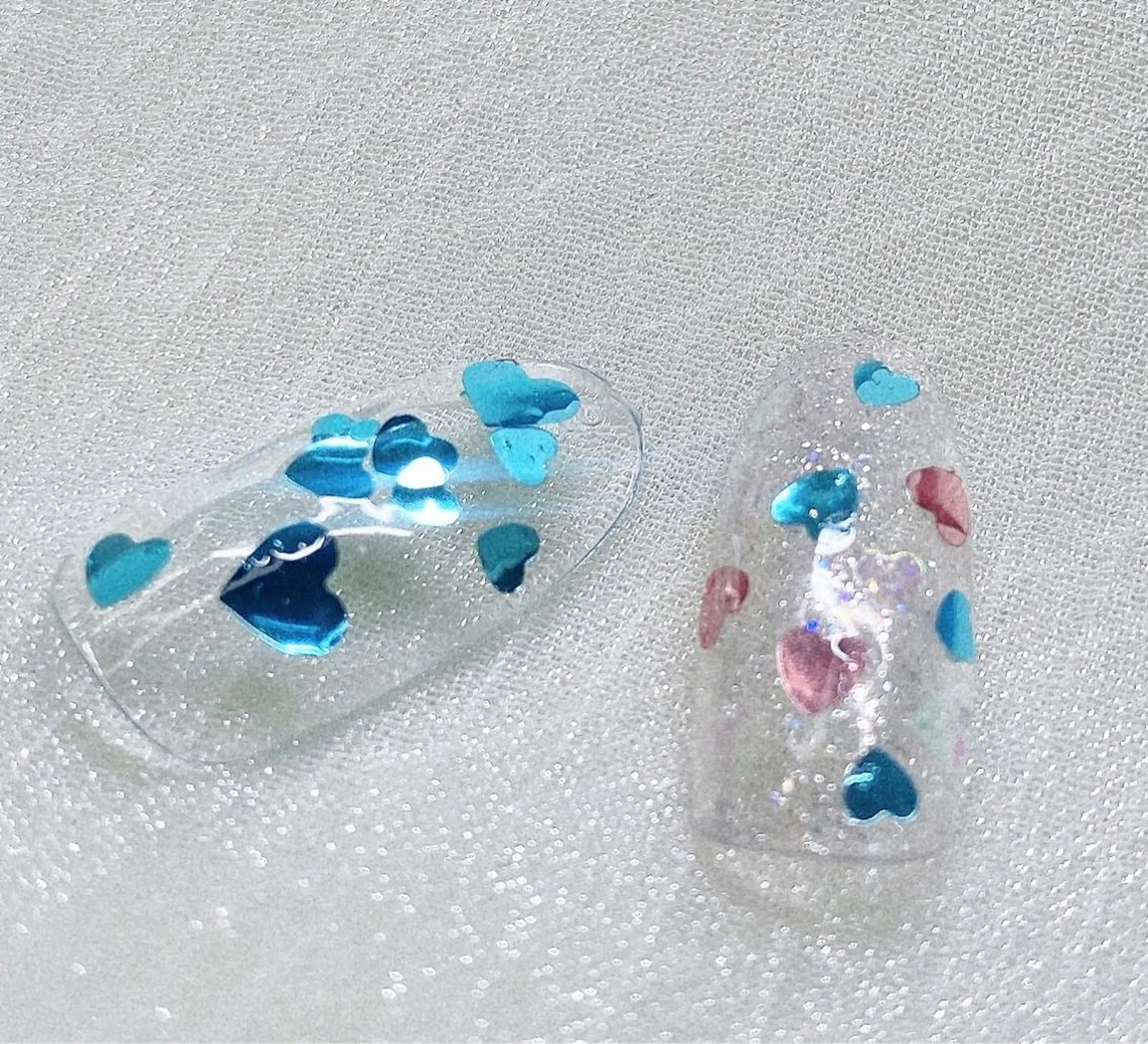 ネイル 長さ出し ハート ワンカラーネイル ハンドネイル Nailist SUZU所属・Nailist suzuのネイルデザイン