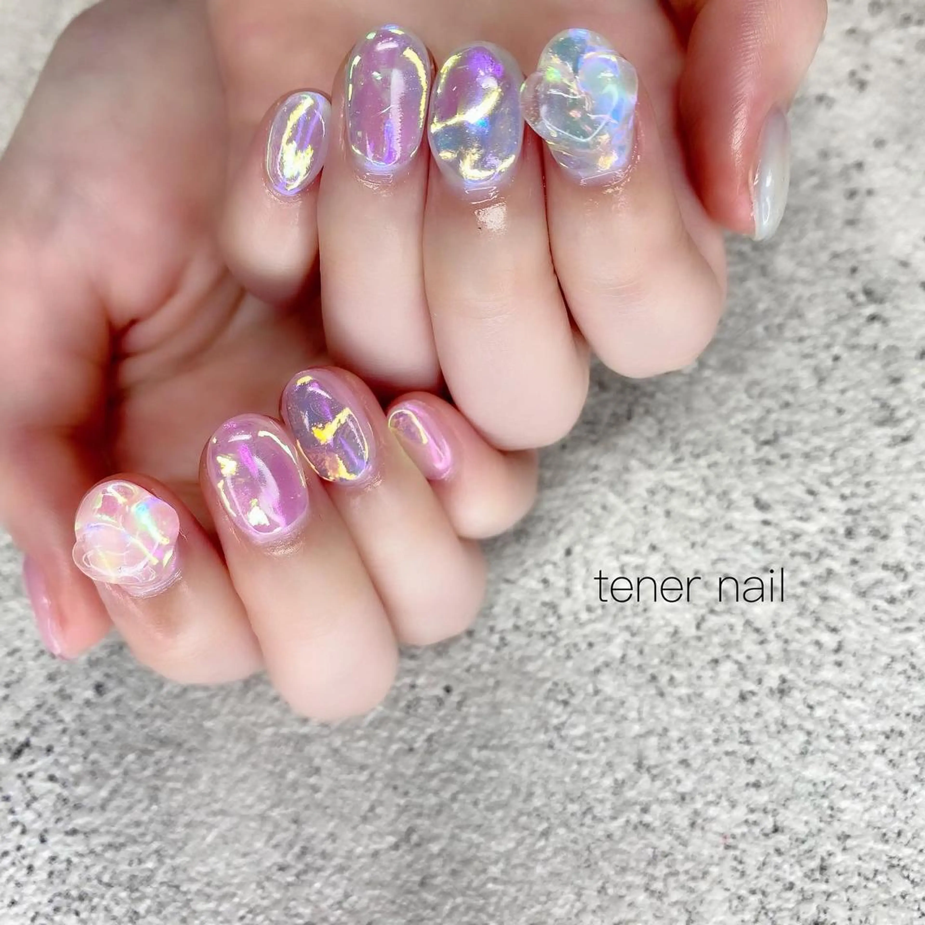 ネイル ハート 氷ネイル・うるうるネイル ぷっくりネイル tener  nail  テネルネイル所属・テネルネイル tener nailのネイルデザイン