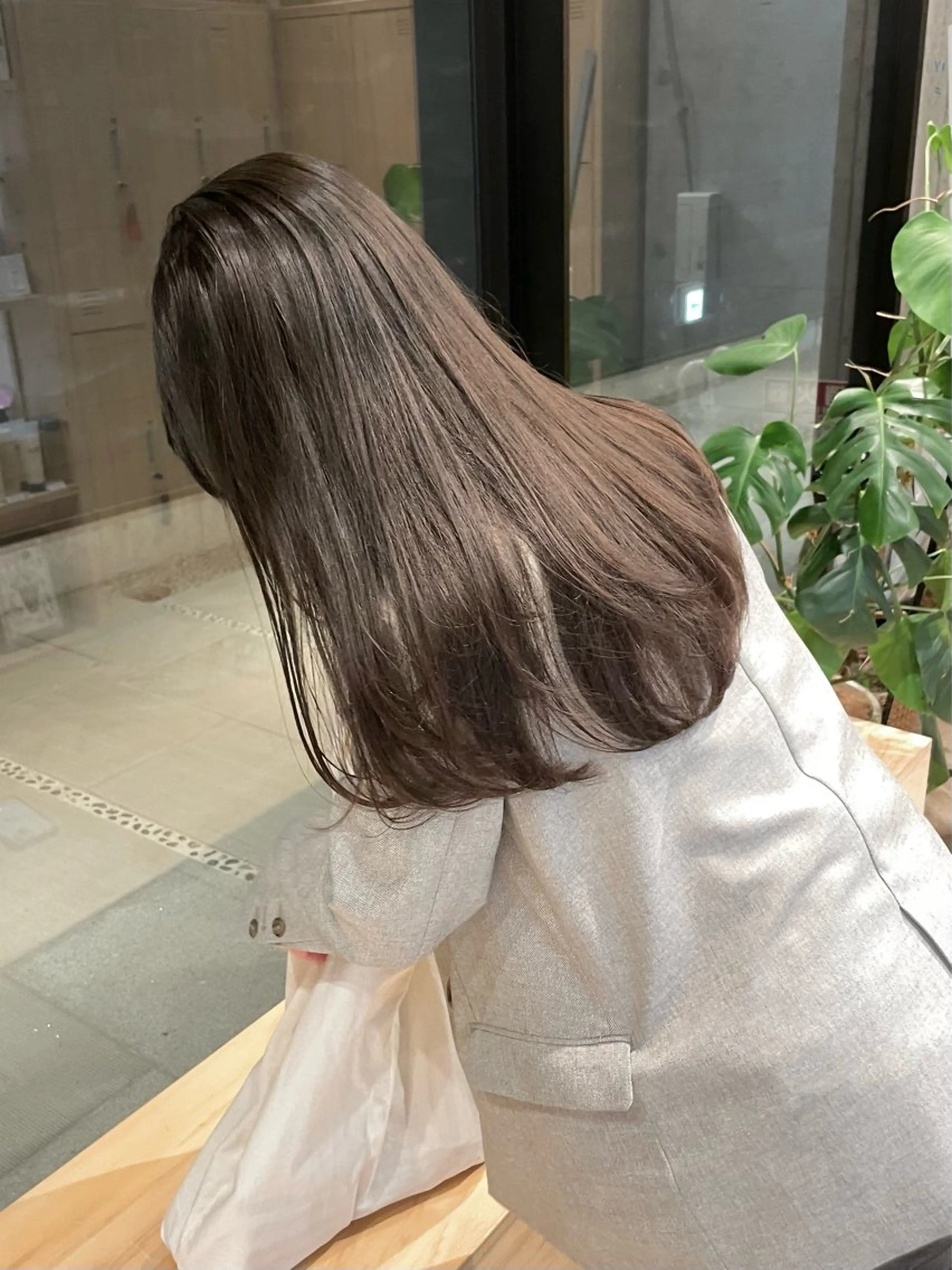セミロング ヘアカラー トリートメント 似合わせ/ベージュ /レイヤー/りほ🤍のヘアスタイル