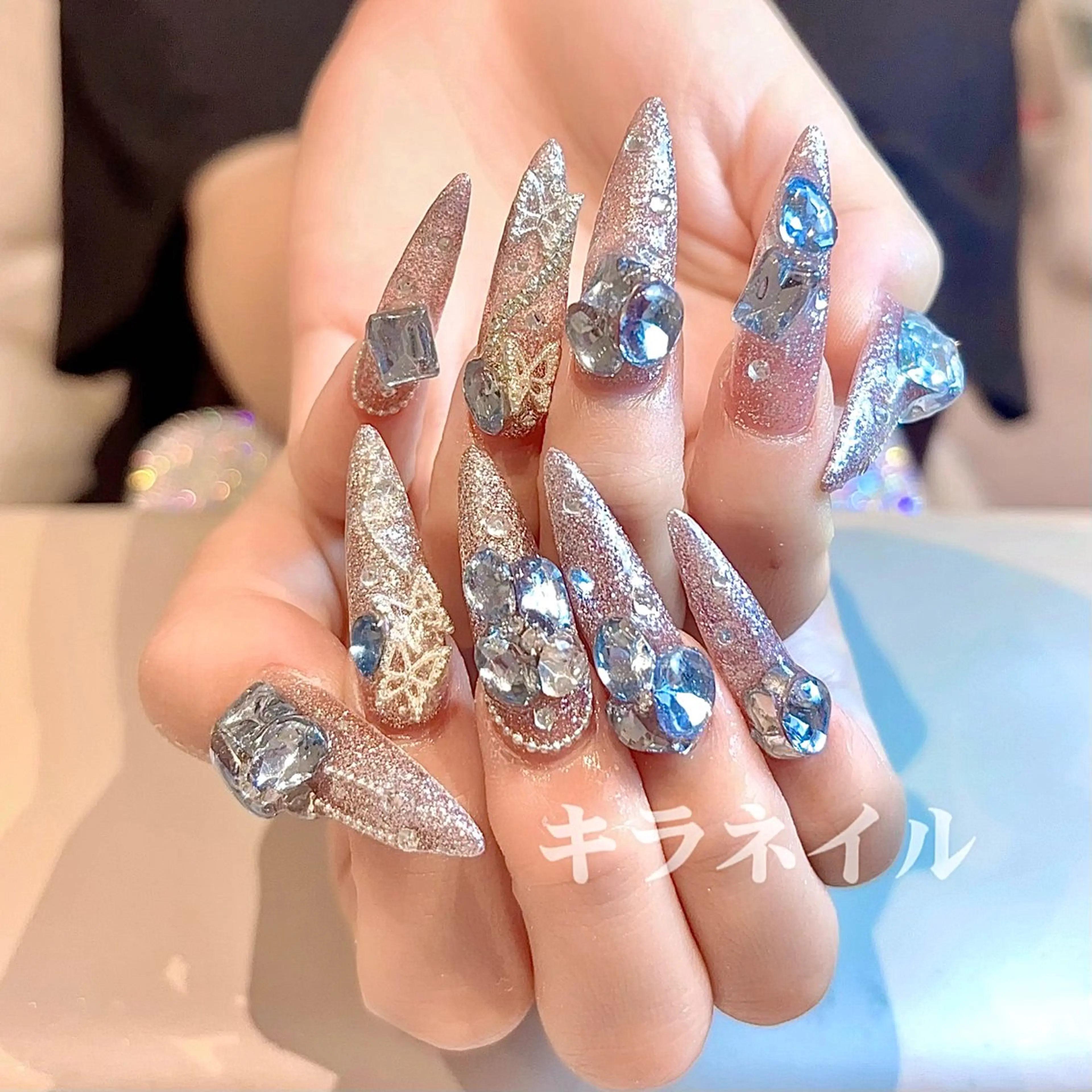 ネイル ハンドネイル 💗キラネイル💗 モチ最高のネイルデザイン