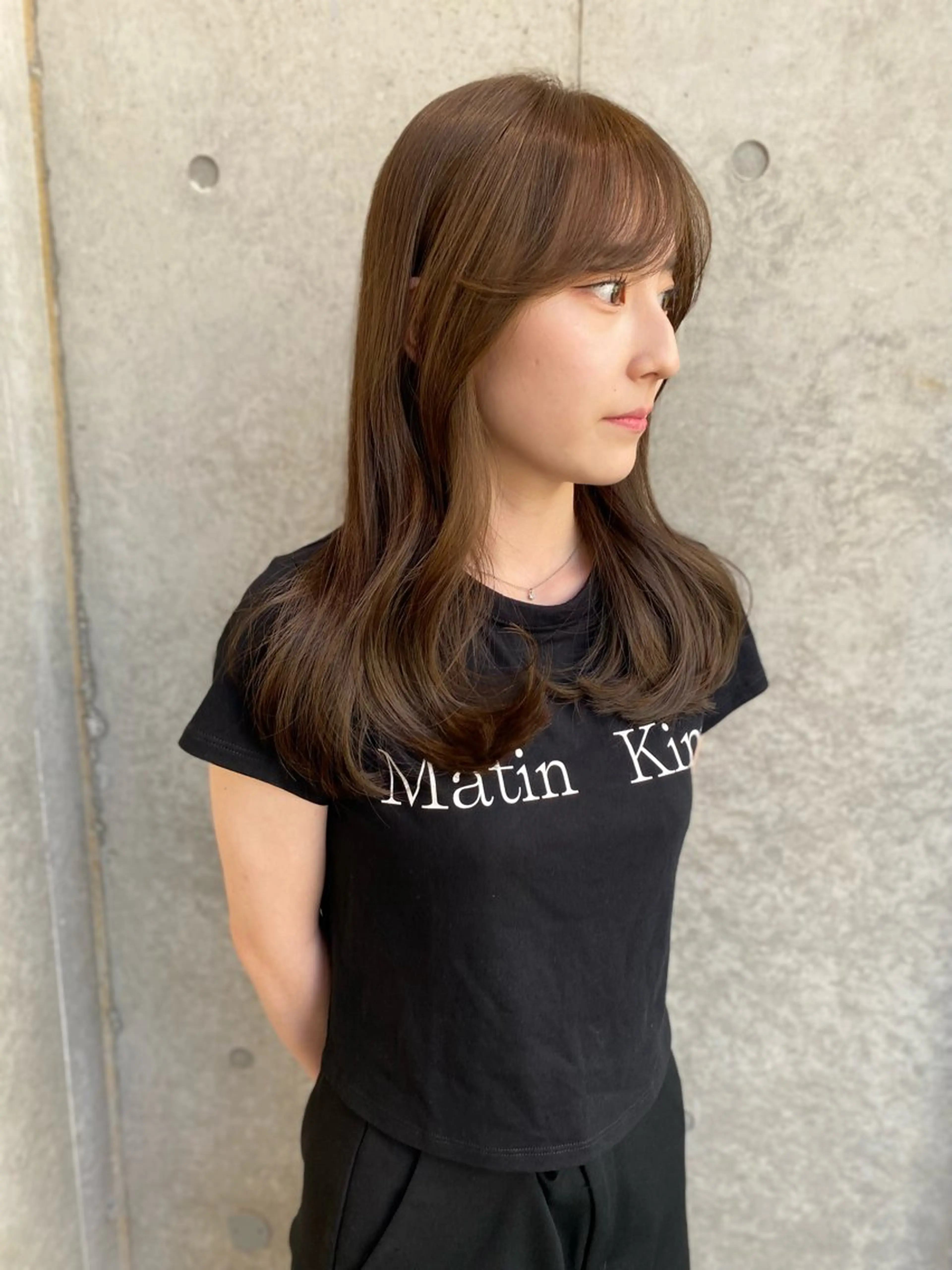 セミロング カラー カット ヘアカラー トリートメント レイヤー/柔色 カラー/SAkiのヘアスタイル