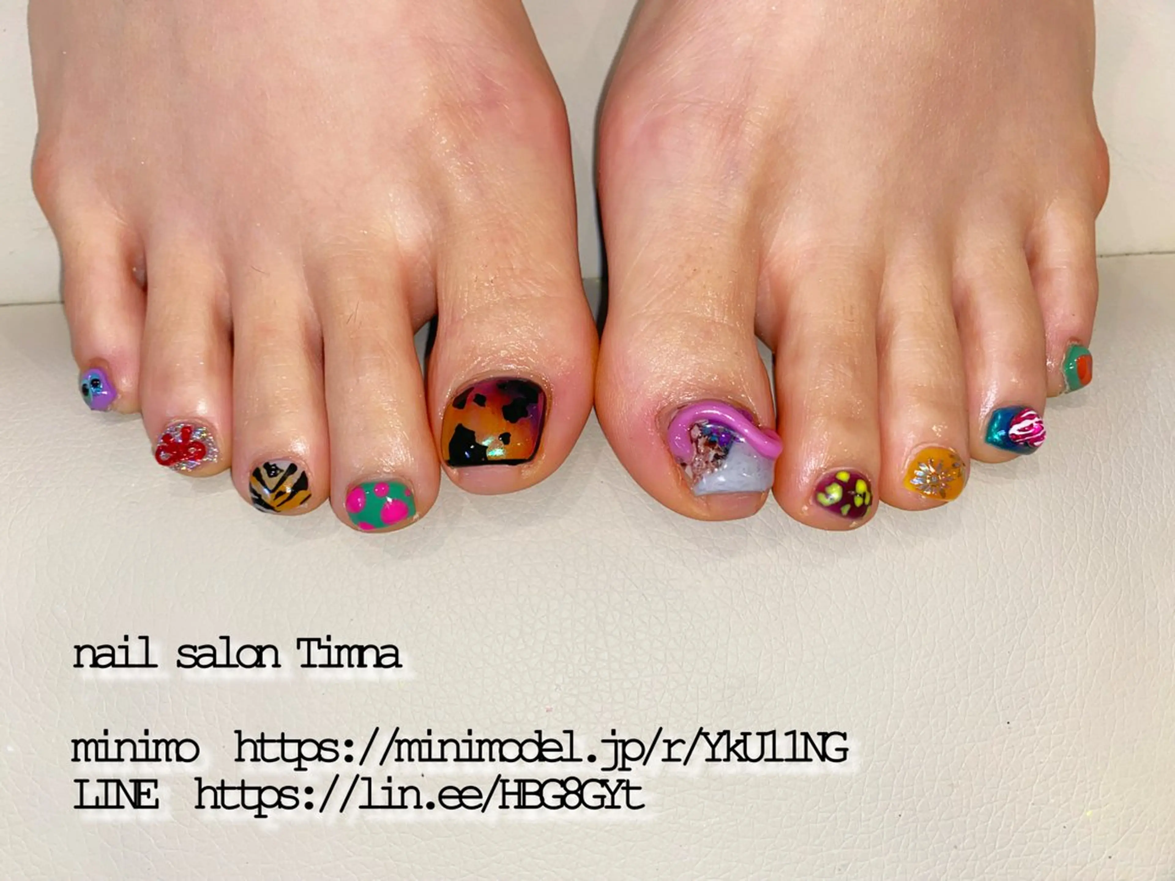 ショート フットネイル NAILSALON 🍔Timna🍟のネイルデザイン