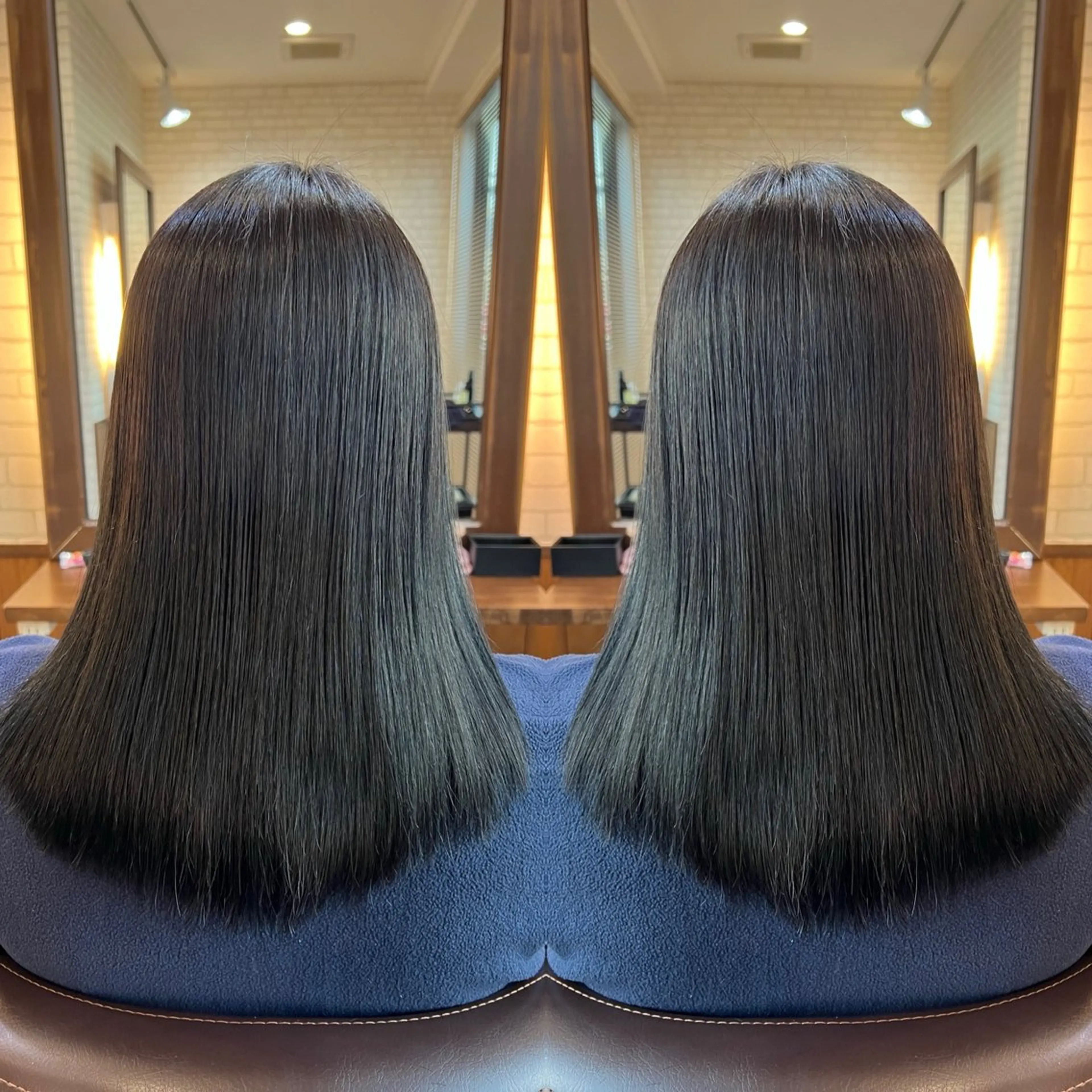 ミディアム カラー アクアカラー 黒髪 ブルーカラー ブルーブラック 髪質改善 ヘアカラー トリートメント 🫧髪質改善×艶髪 🫧根本泰成🫧のヘアスタイル