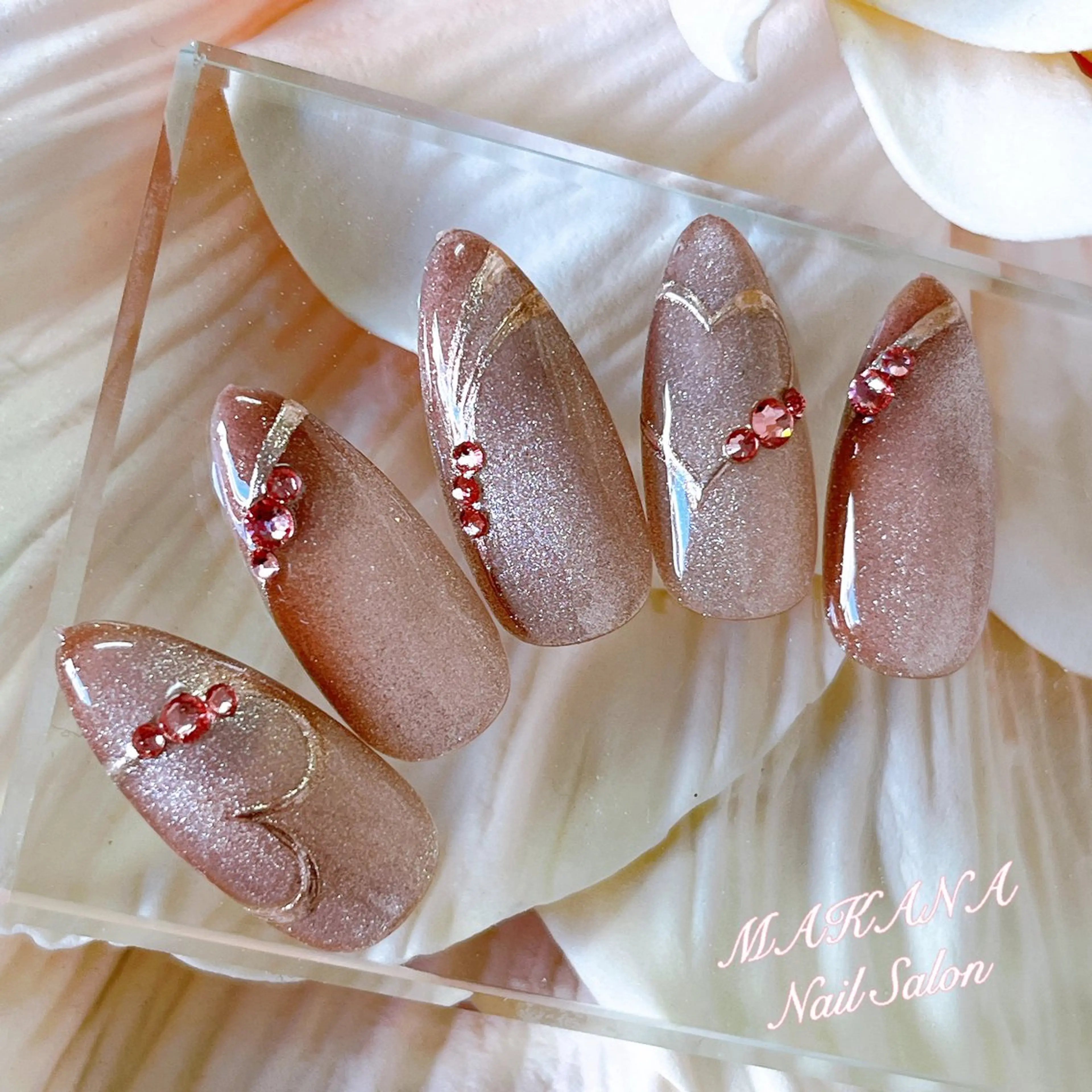 ネイル アートネイル 入学式 卒業式 シンプルネイル 春ネイル ハンドネイル MAKANA所属・鈴木 ユニのネイルデザイン