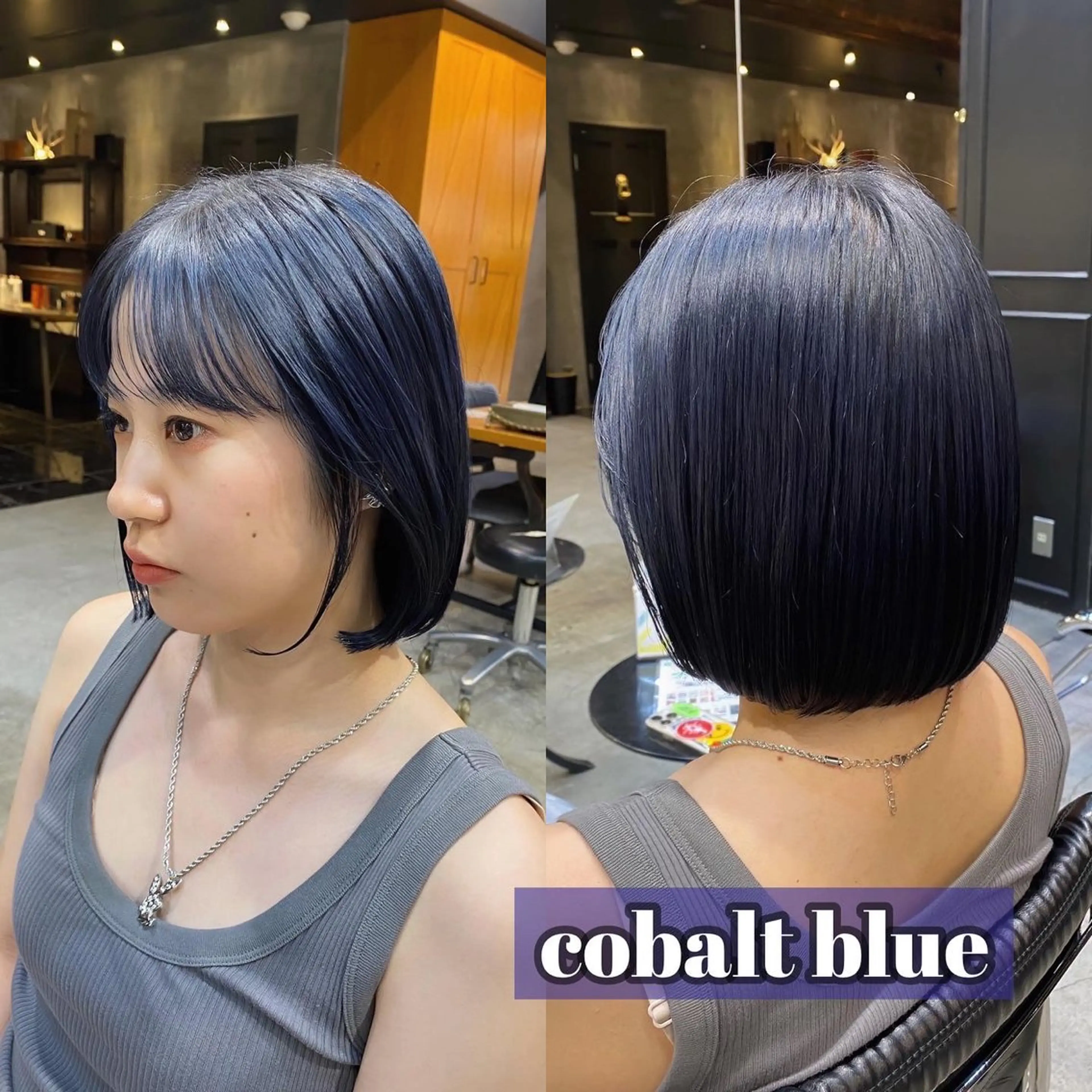 ショート カラー ブリーチ ブルーカラー ボブ カット ヘアカラー Ms.CHARM所属・透明感カラー🌿 グレージュ🐺陽介のヘアスタイル