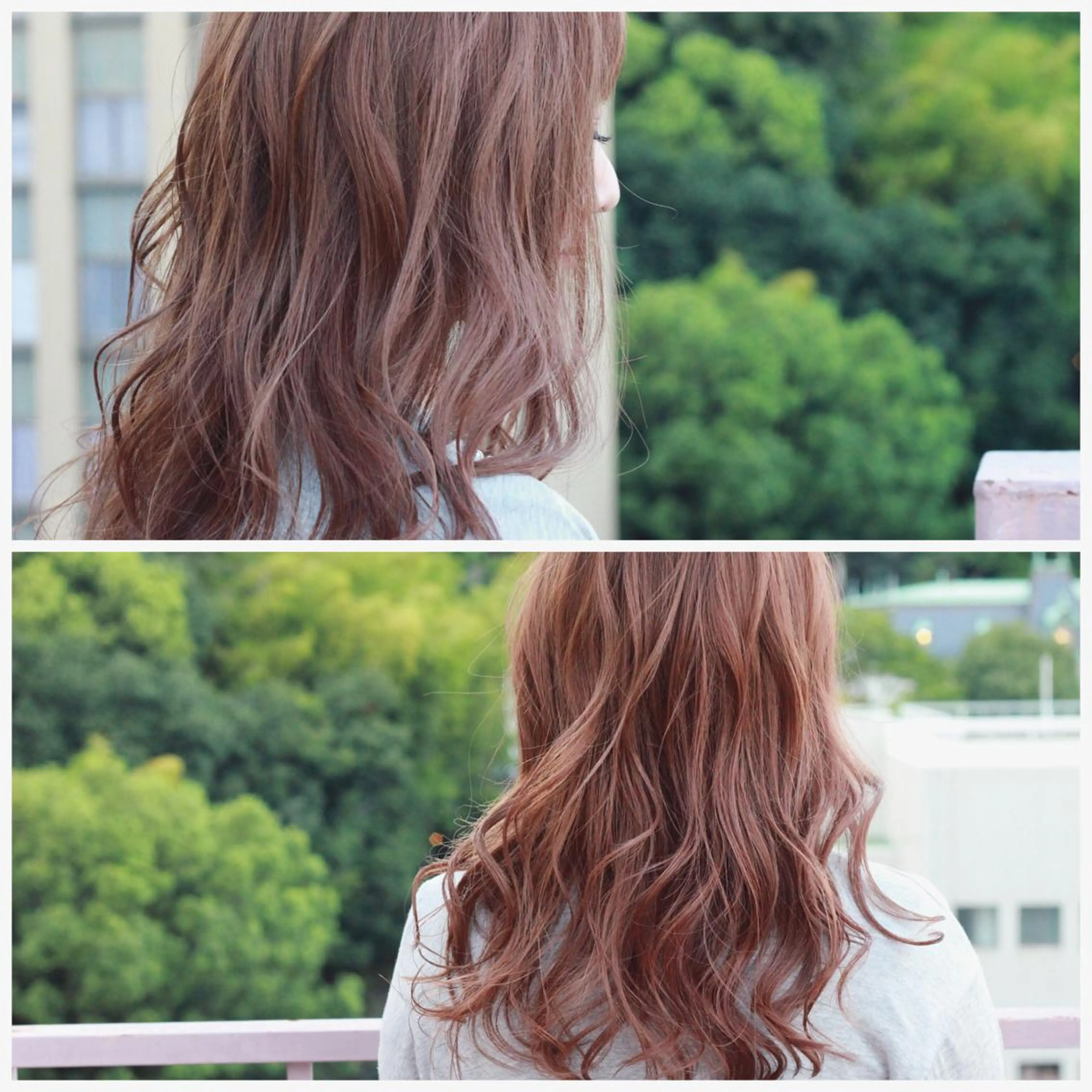 セミロング カラー ベージュカラー ピンクカラー ピンクベージュ カット パーマ Viage （ビアージュ）のヘアスタイル