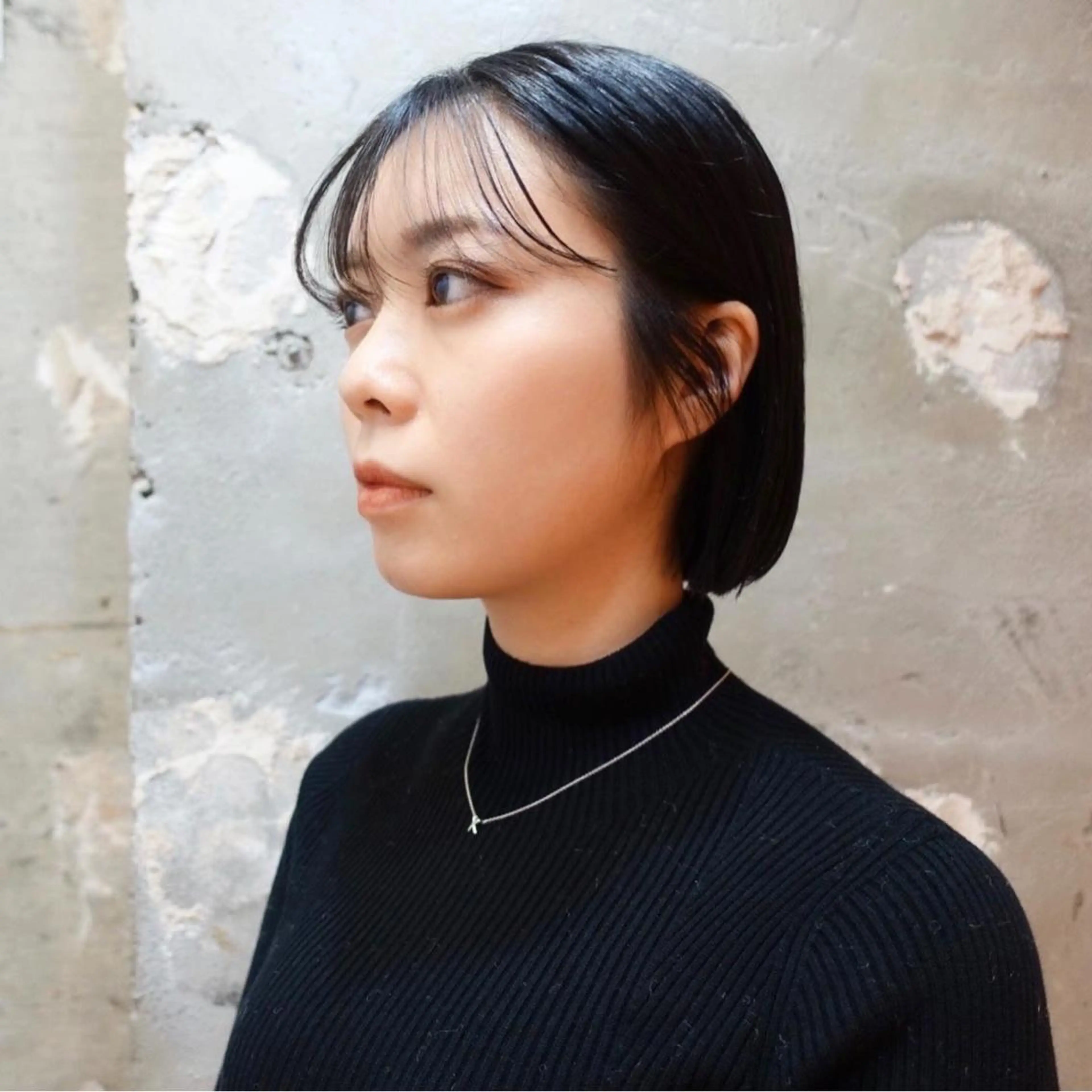 ショート パーマ ボブ 外国人風カラー ハイライト 髪質改善 韓国風ヘア tension 【テンション】のヘアスタイル