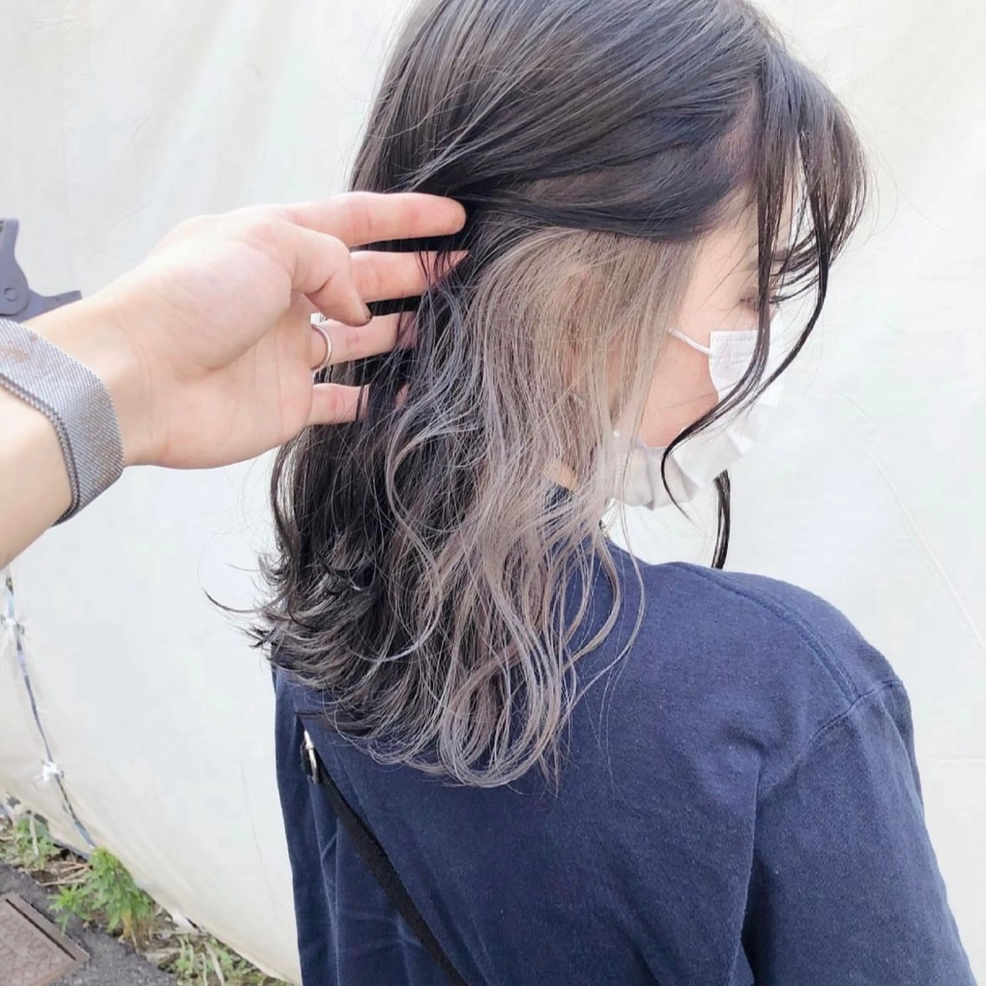 ミディアム カラー ベージュカラー ホワイトベージュ XYZ新宿所属・⭐️DAIKI⭐️ ハイトーン/髪質改善のヘアスタイル