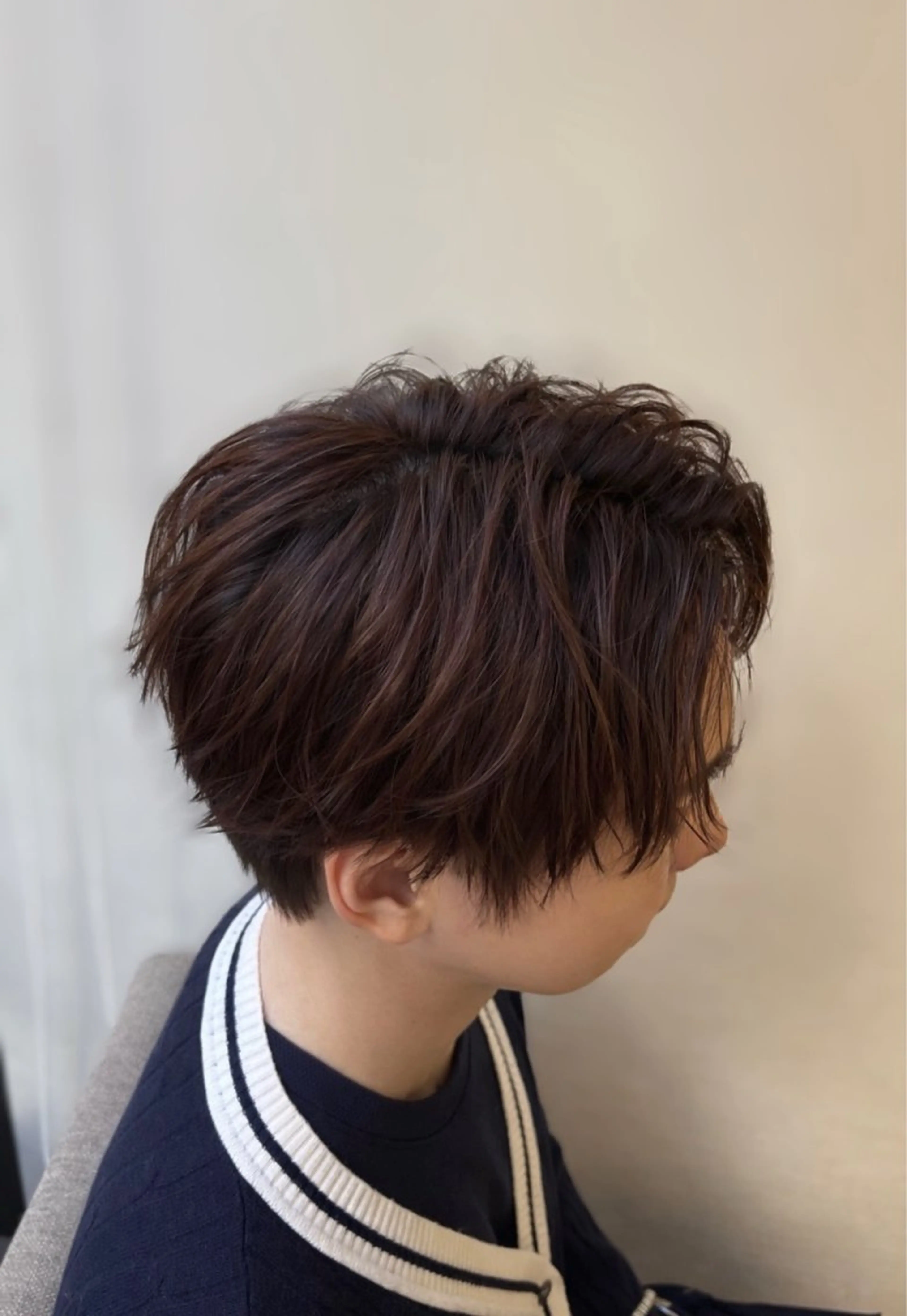 メンズ 波巻きパーマ ヘアセット RYU/メンズ /センターパートのヘアスタイル