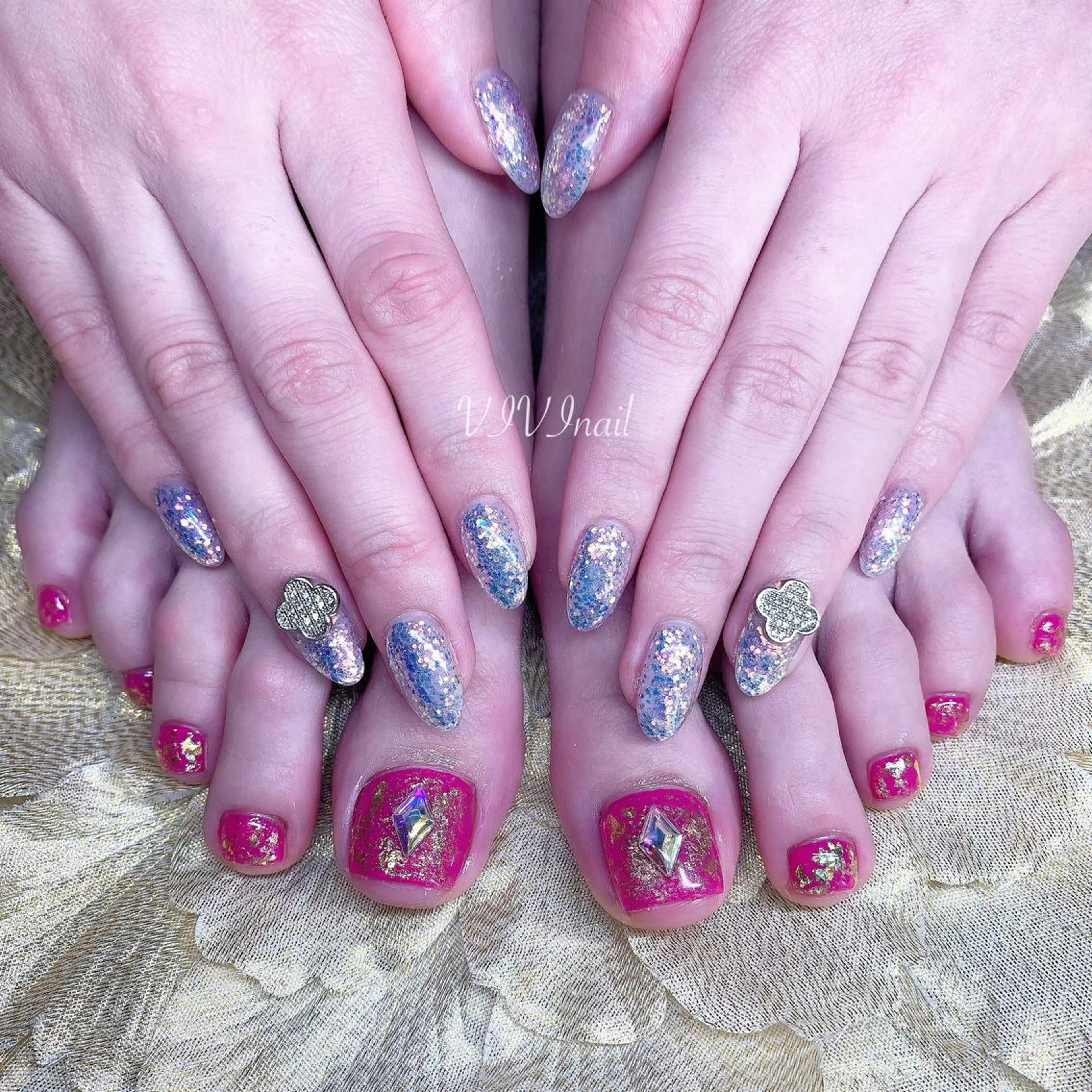 ネイル キラキラネイル ハンドネイル vivi nailのネイルデザイン