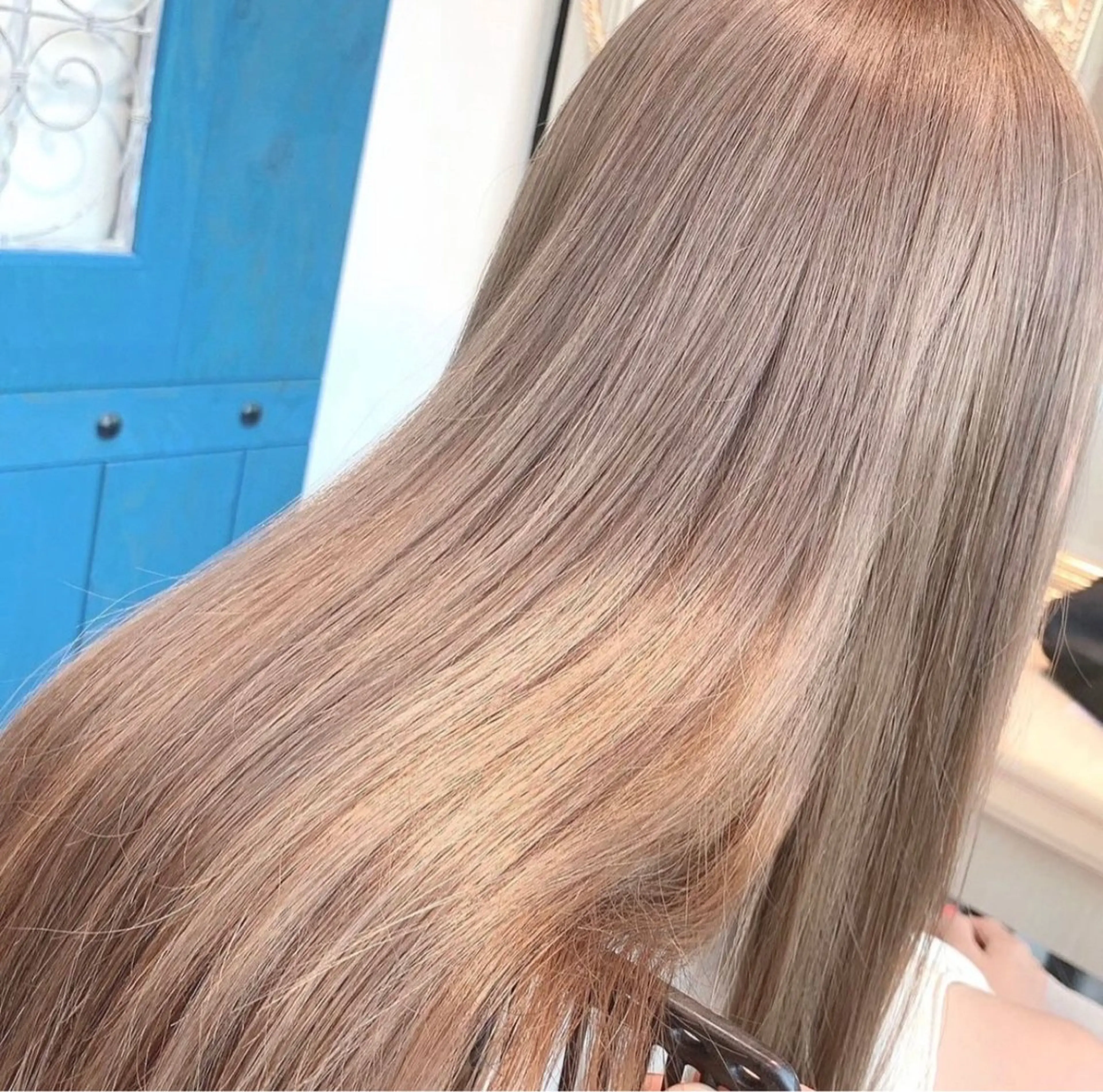 ロング カラー 脱白髪染め/ 髪質改善/ハクのヘアスタイル