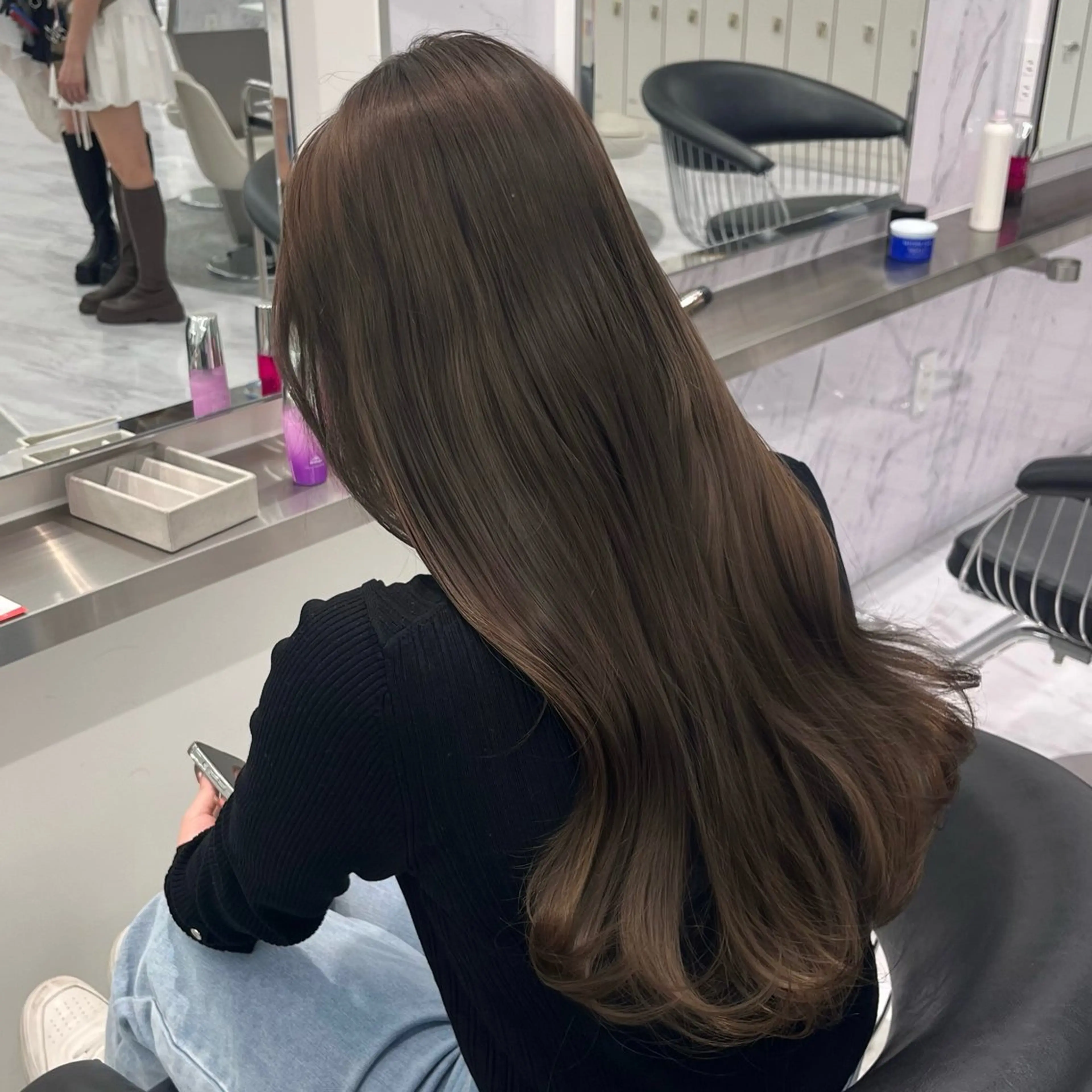 ロング カラー ヘアカラー Parve Mix 森 美遥🇰🇷🩶のヘアスタイル