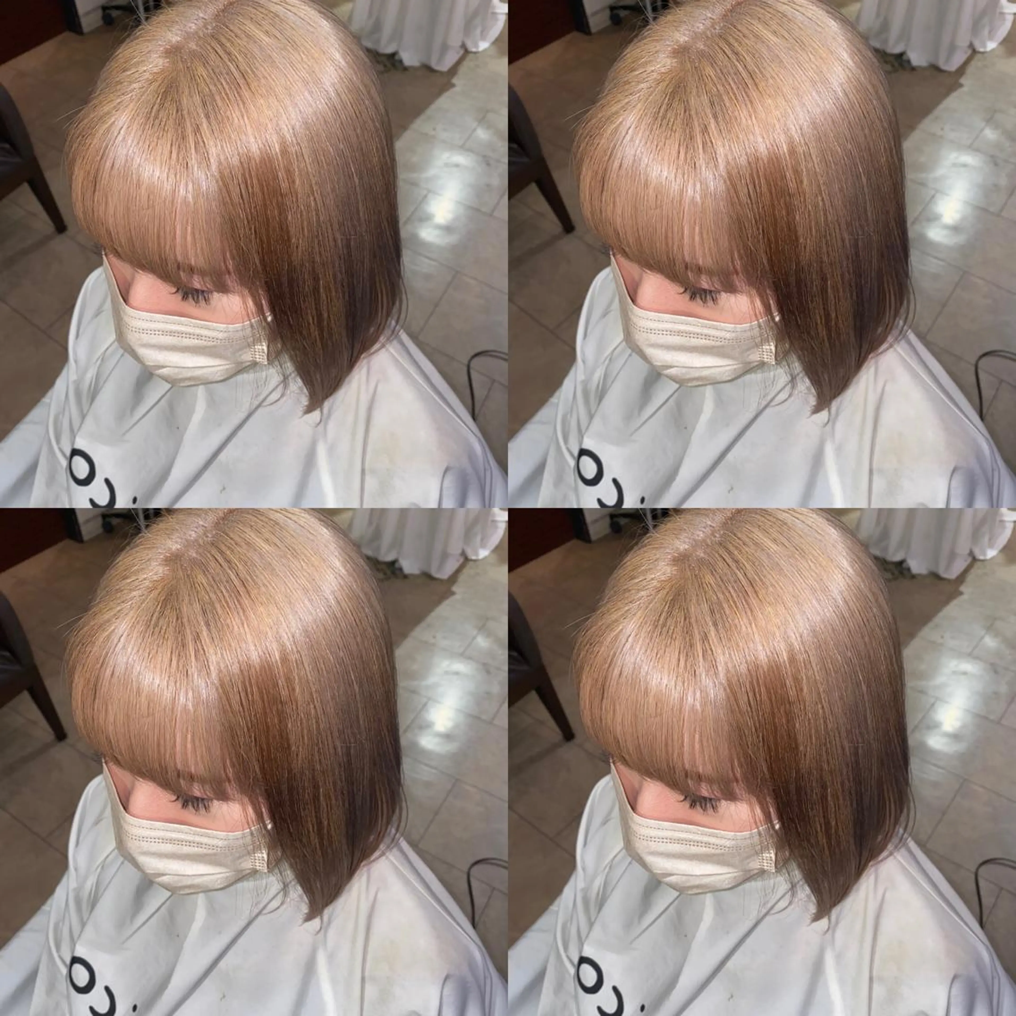 ショート カラー ヘアアレンジ ベージュカラー ボブ ヘアカラー ekolu北梅田店所属・梅田中崎町髪質改善 /オキヒロト/エコルのヘアスタイル