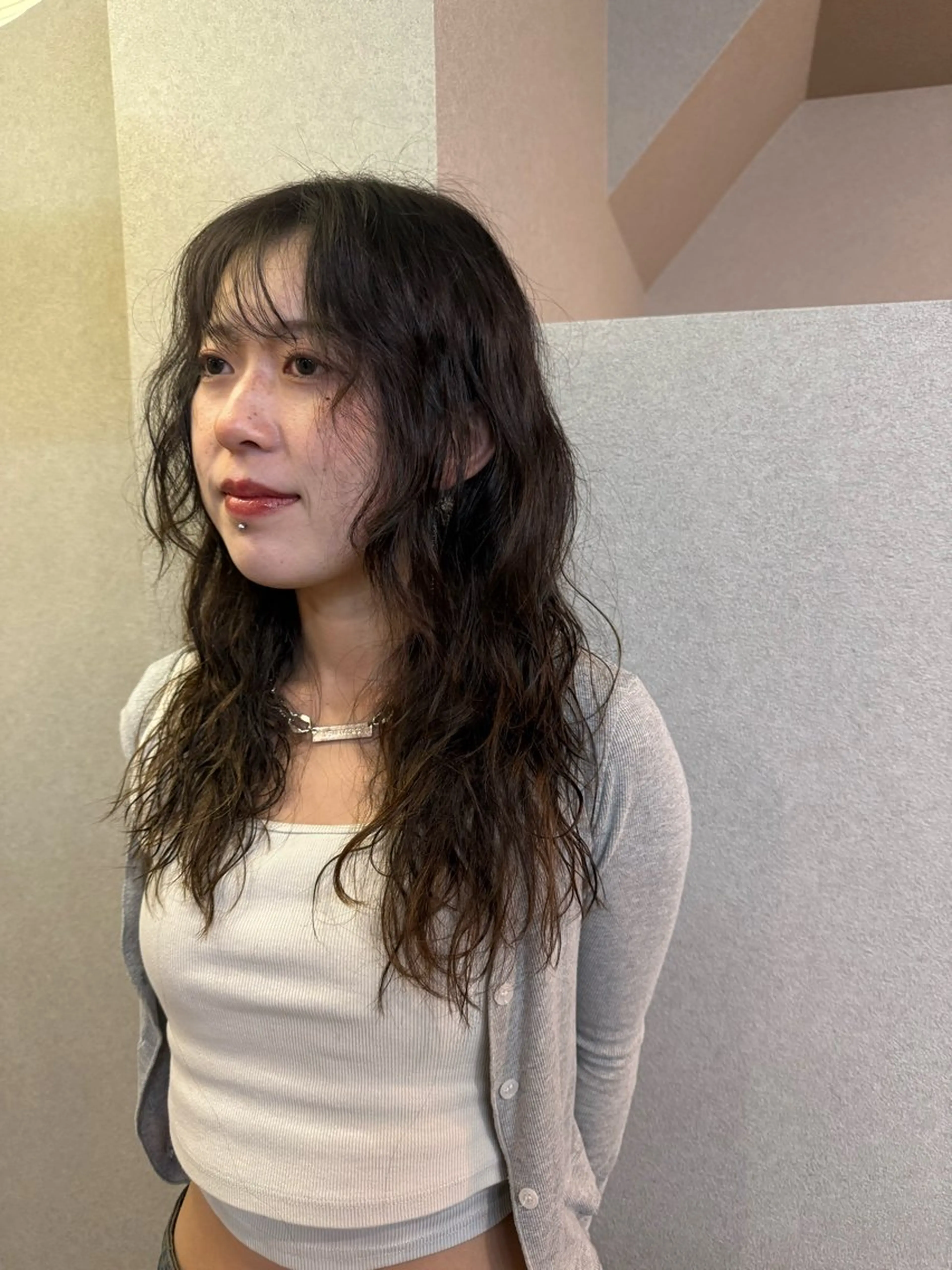 ロング パーマ レイヤーカット mu-sen所属・Fujii Naoのヘアスタイル