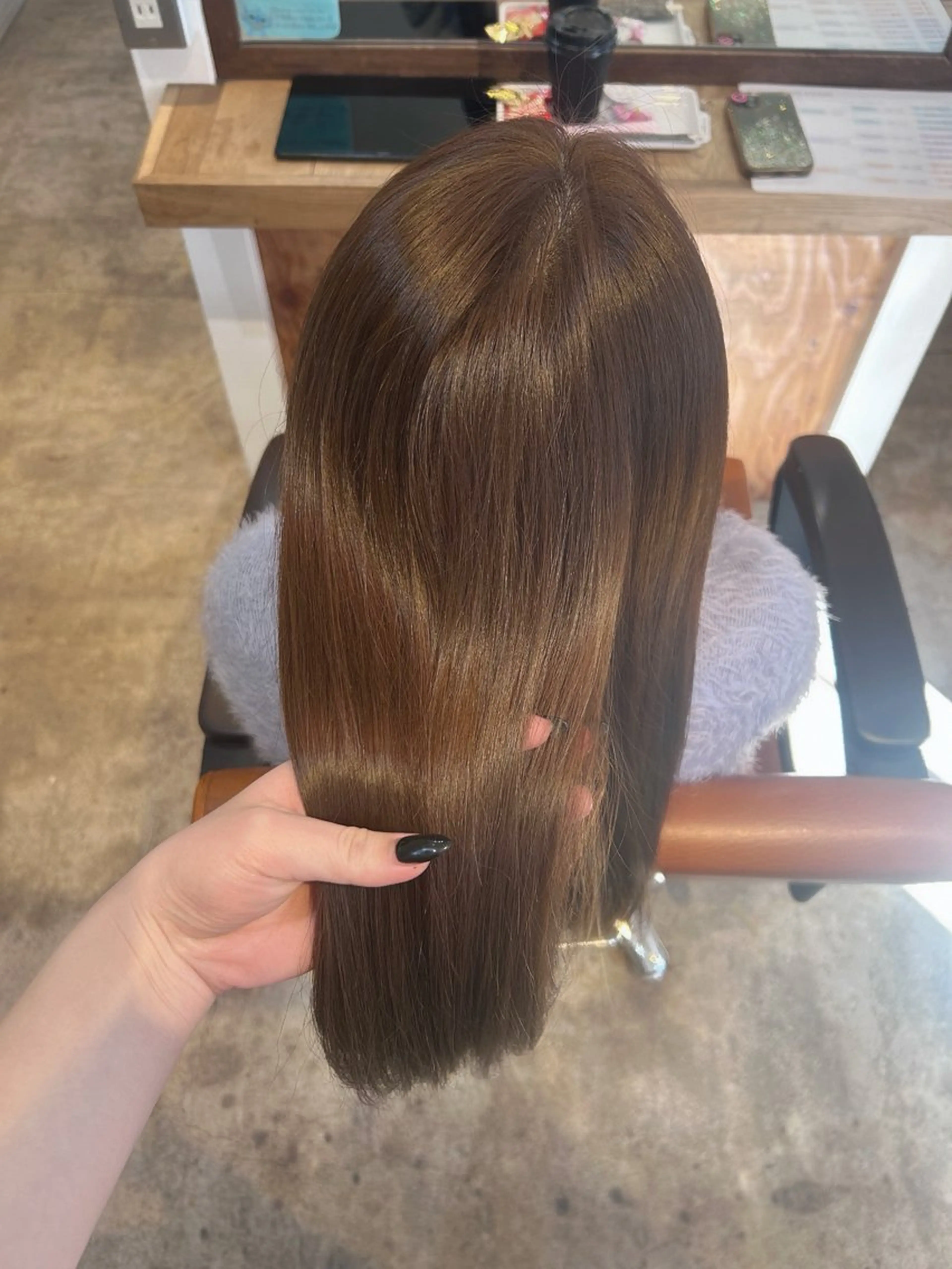 ロング カラー ベージュカラー ブラウンカラー ブラウンベージュ hair and spa palm　東大宮店所属・田口 未侑のヘアスタイル